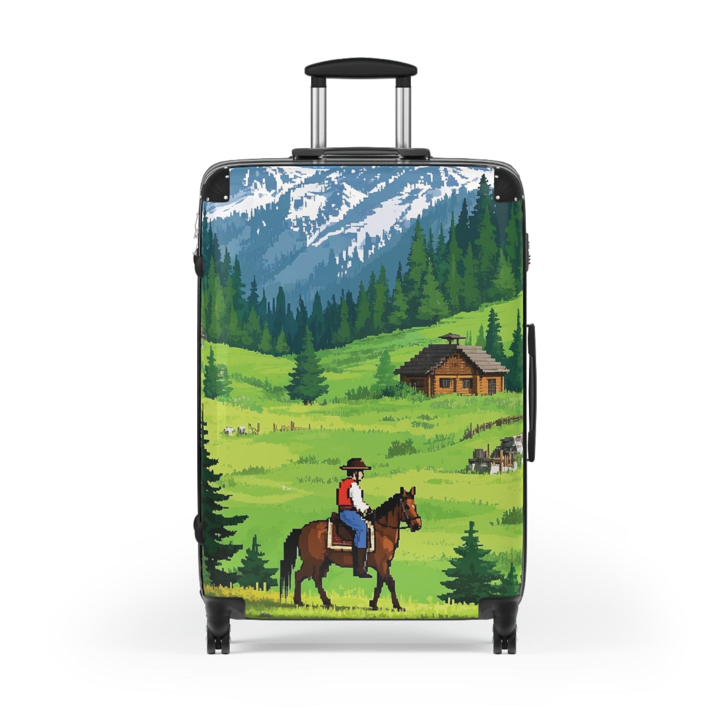 Nature Summer Forest FLoating Carry-On Suitcase - Stylish Luggage for Travelers