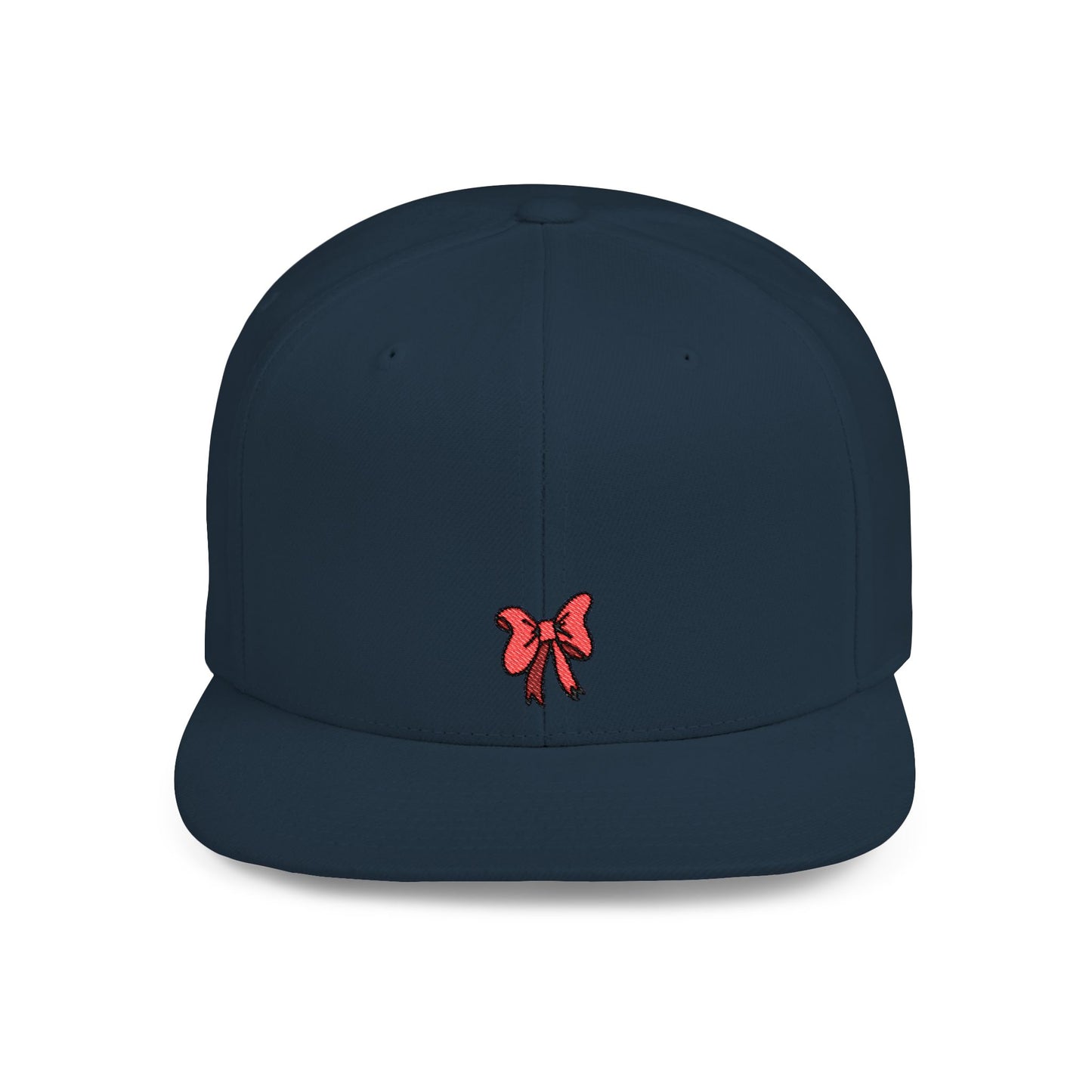 Icons Embroidered Bow Flat Bill Snapback – Lightweight, Custom Fit, Premium Quality