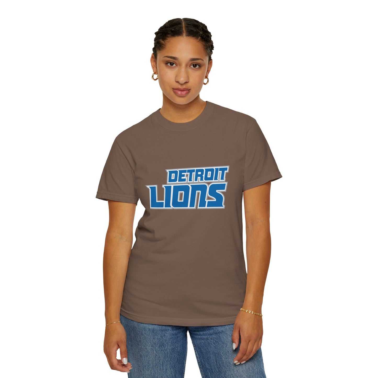 Detroit Lions Merchandise Garment-Dyed T-Shirt – Premium Cotton Tee for Customization