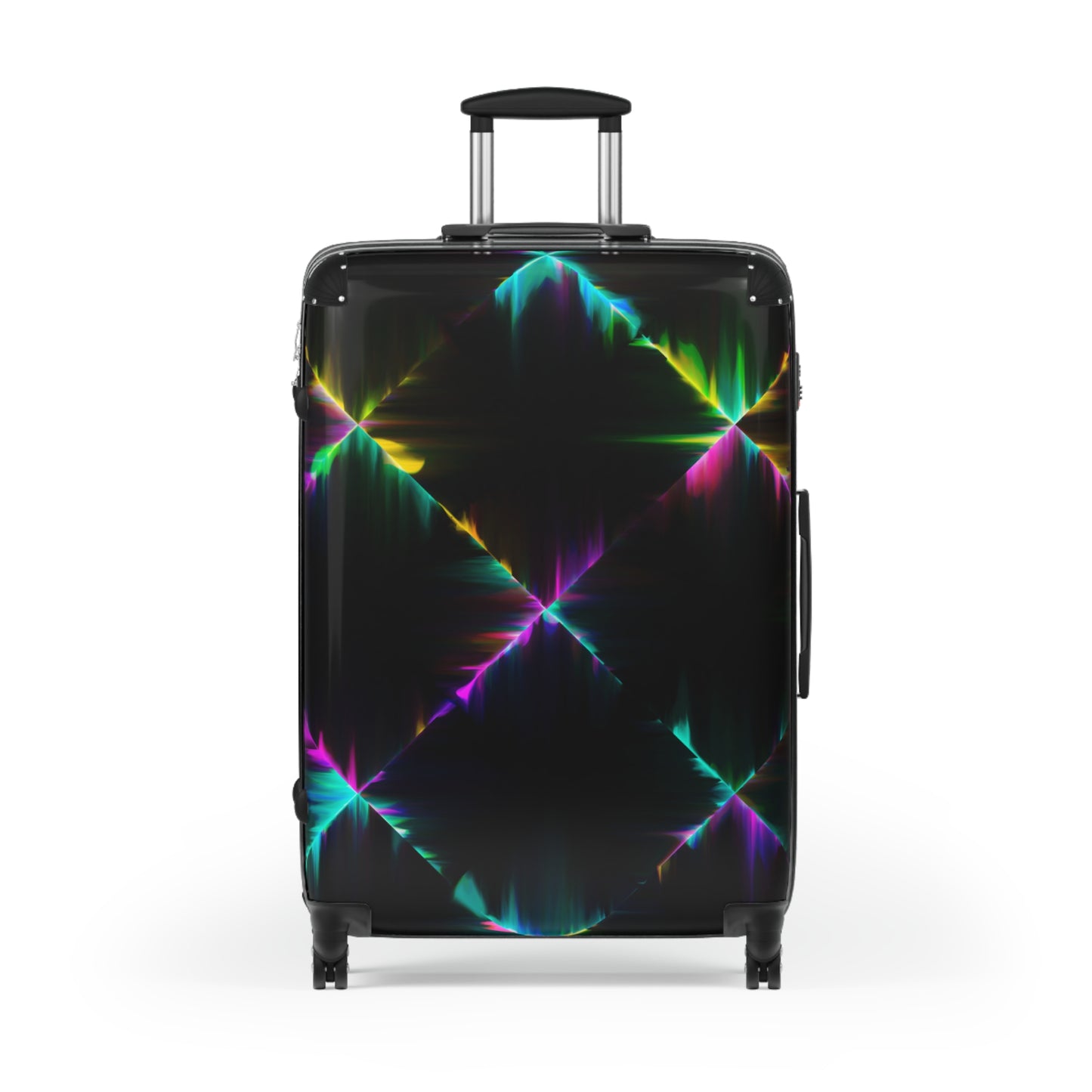 Abstract Neon Lights Carry-On Suitcase - Stylish Luggage for Travelers