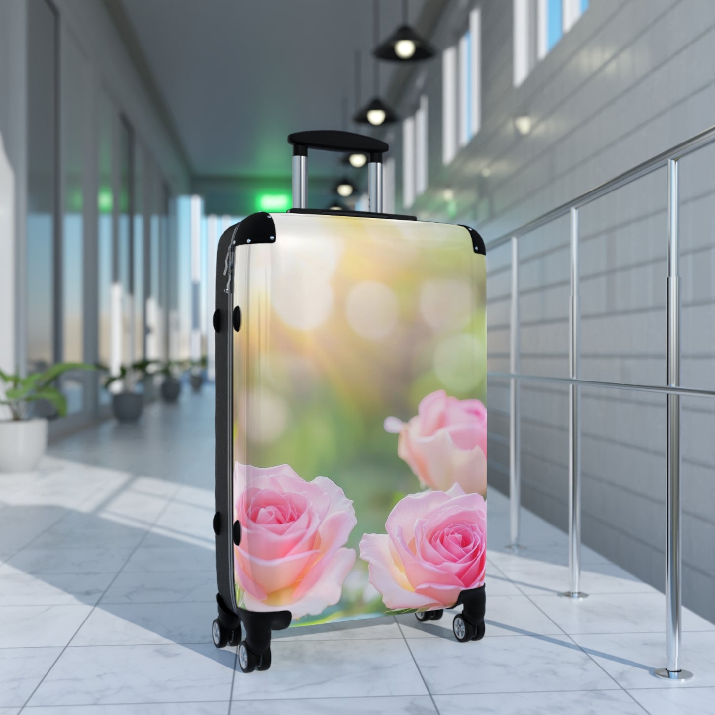 Nature Flowers Beautiful Pink Floral Art Carry-On Suitcase - Stylish Luggage for Travelers