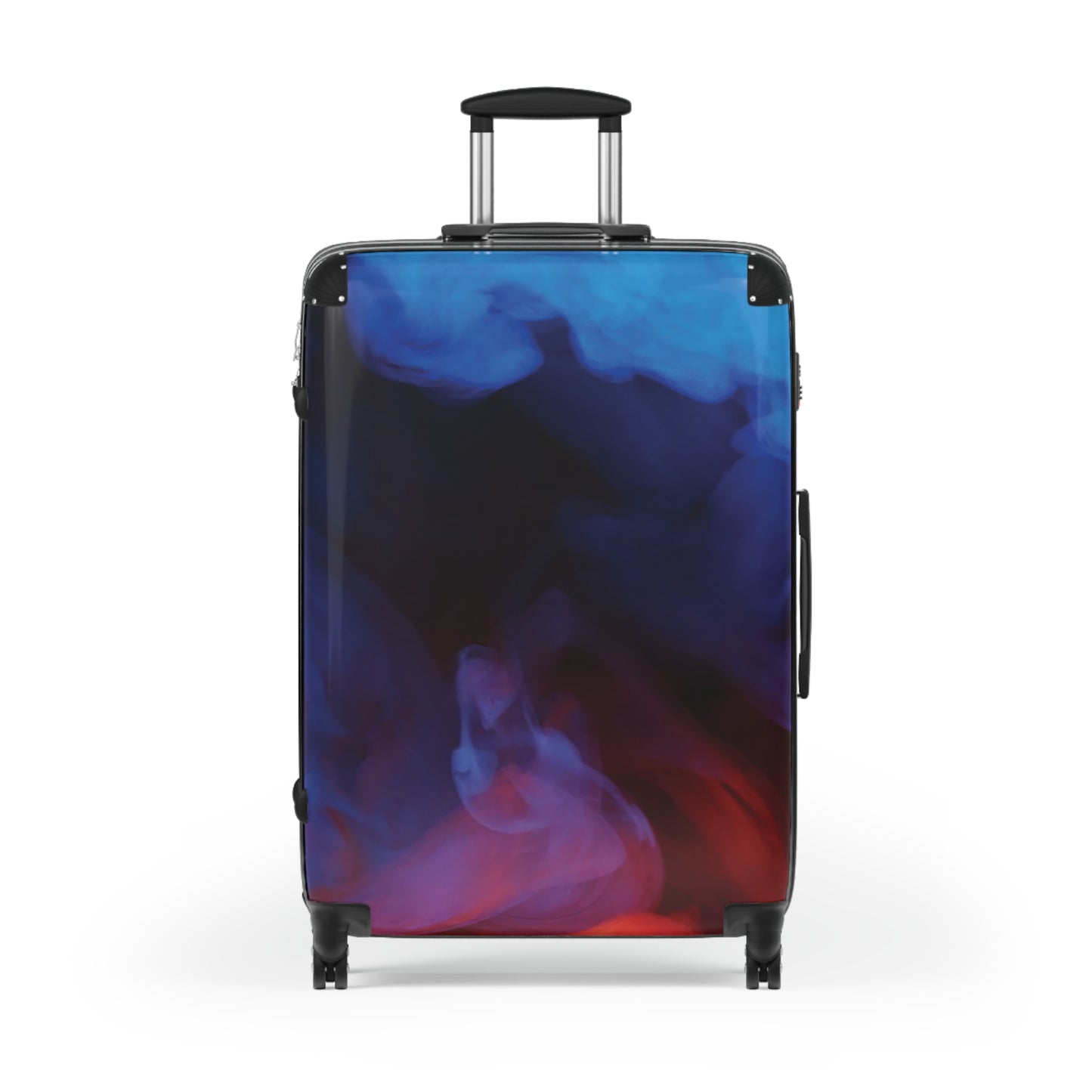 Abstract Blue Red Smoke Art Carry-On Suitcase - Stylish Luggage for Travelers