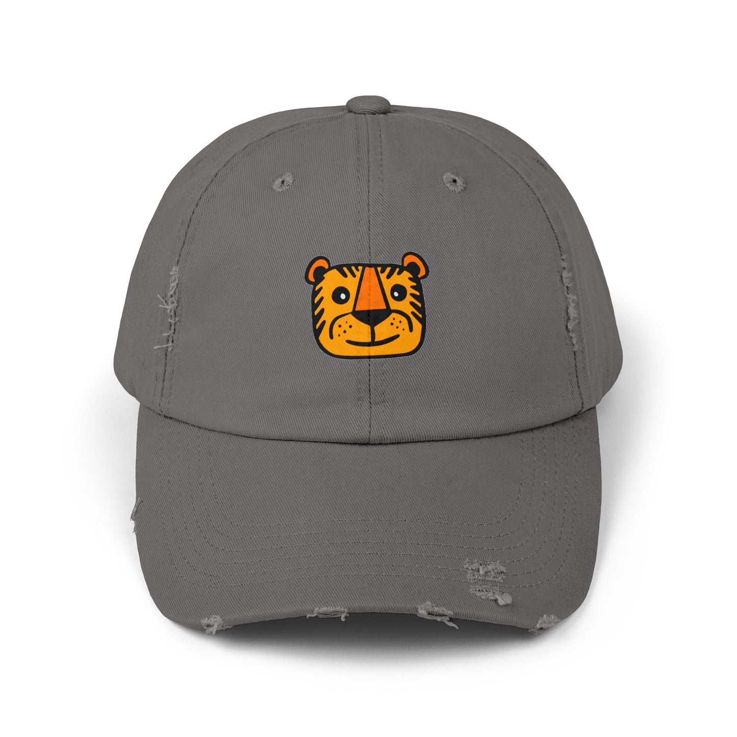 Tiger Vintage Distressed Dad Hat Unisex Adjustable Cotton Twill Baseball Cap for Casual Everyday Wear