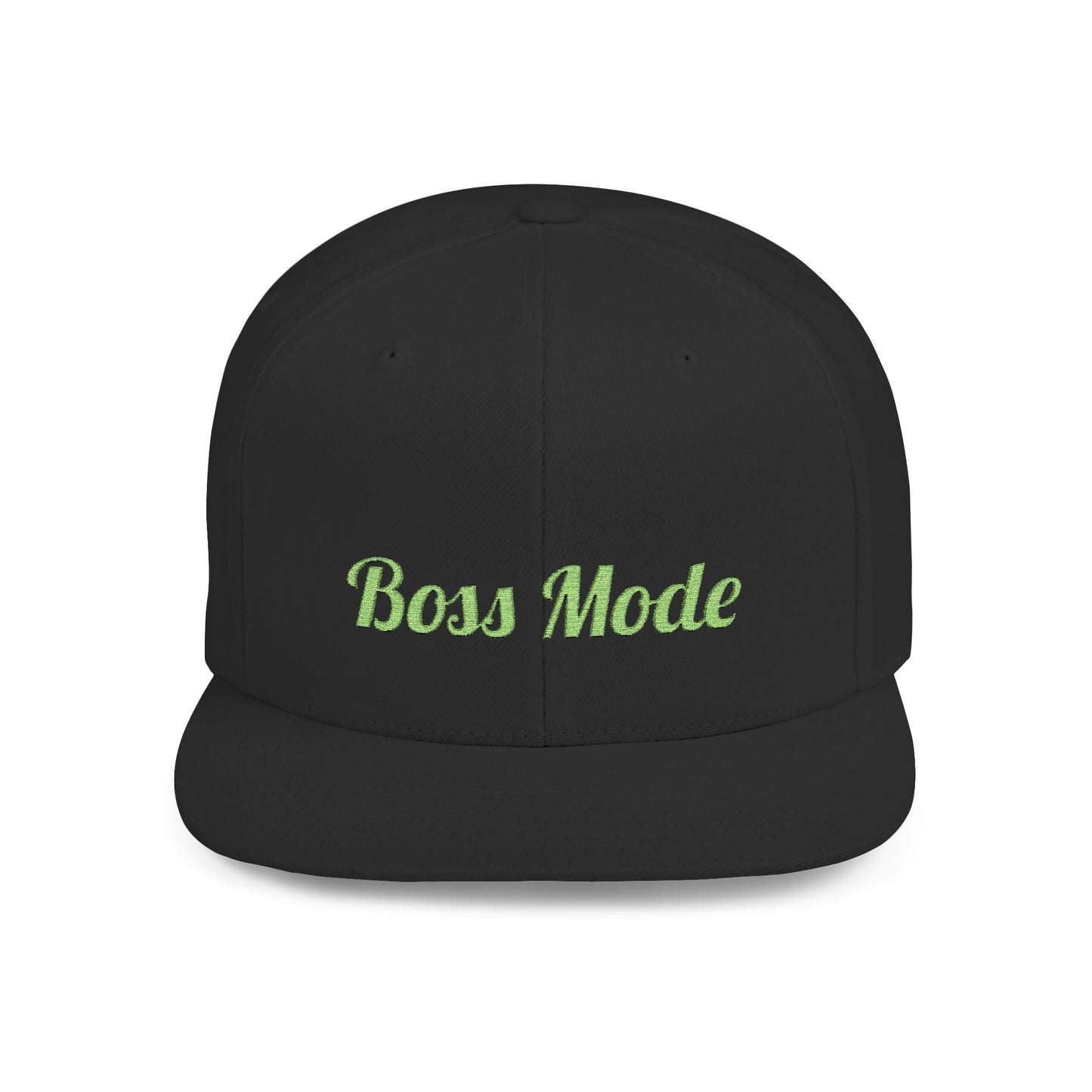 Text Boss Mode Flat Bill Snapback – Lightweight, Custom Fit, Premium Quality