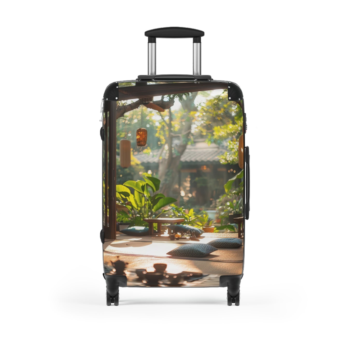 Nature Tea Serene Art Carry-On Suitcase - Stylish Luggage for Travelers