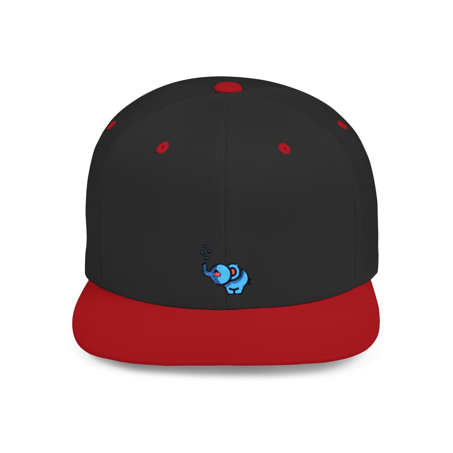 Icons Embroidered Elephant Water Splash Print Flat Bill Snapback – Lightweight, Custom Fit, Premium Quality