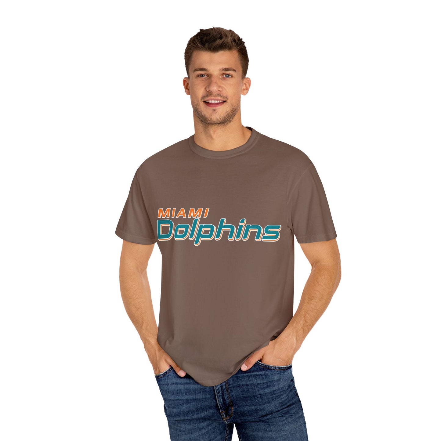 Miami Dolphins Garment-Dyed T-Shirt – Premium Cotton Tee for Customization