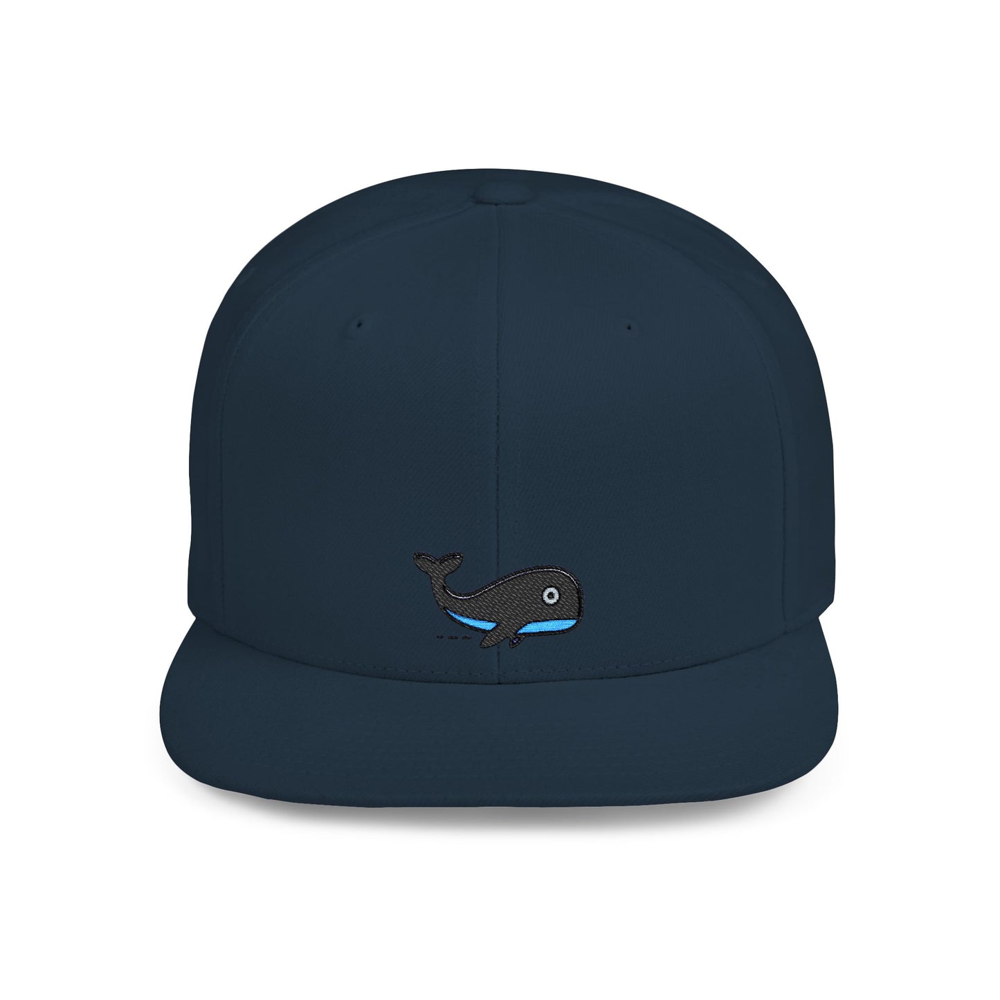 Icons Embroidered Whale Flat Bill Snapback – Lightweight, Custom Fit, Premium Quality