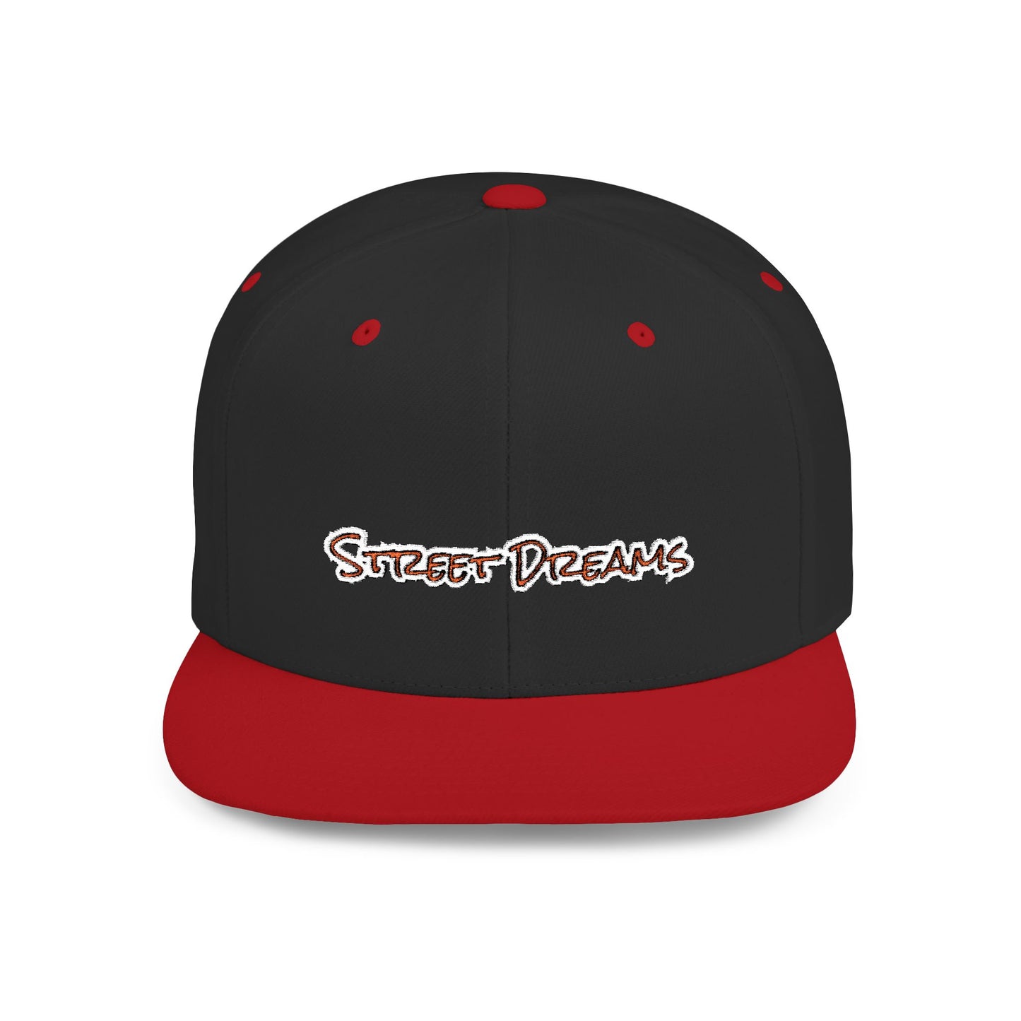 Text Street Dreams Flat Bill Snapback – Lightweight, Custom Fit, Premium Quality