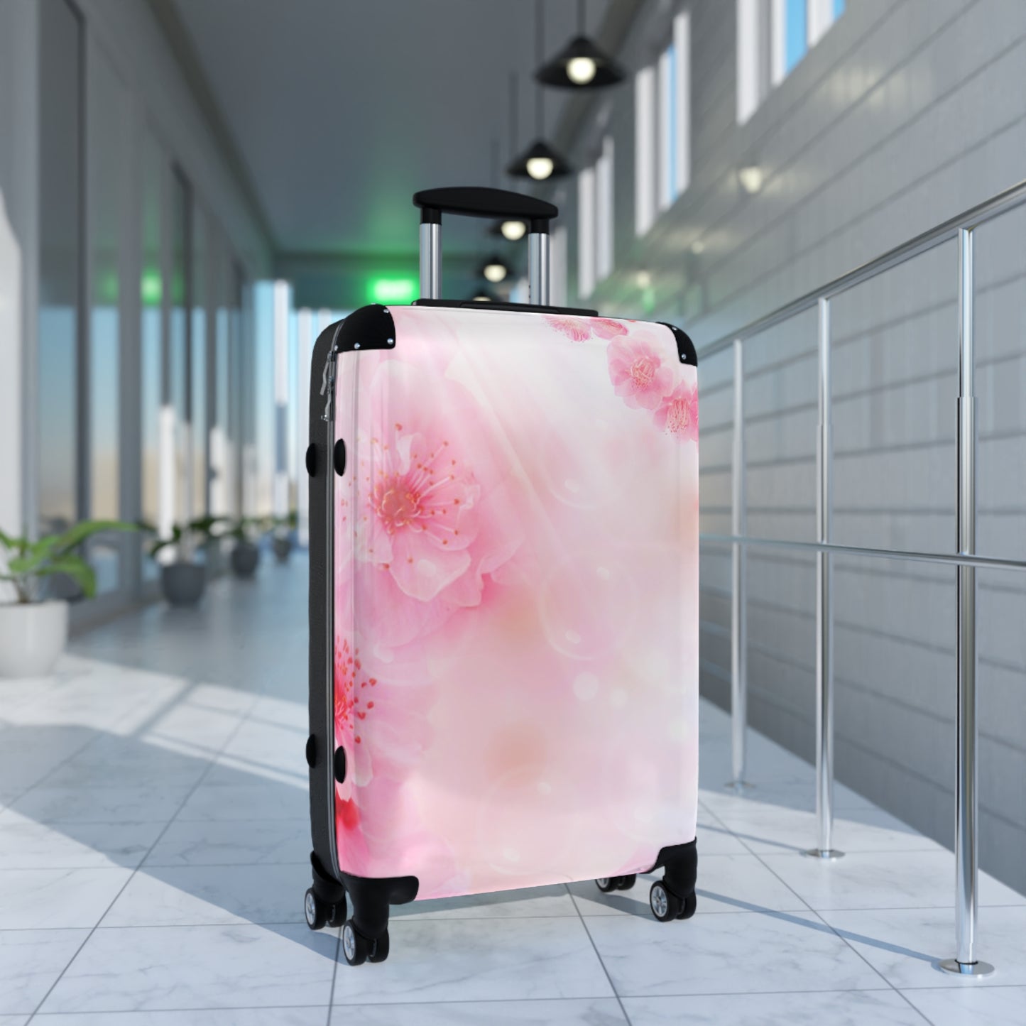 Nature Flowers Floral Peach Beautiful Art Carry-On Suitcase - Stylish Luggage for Travelers