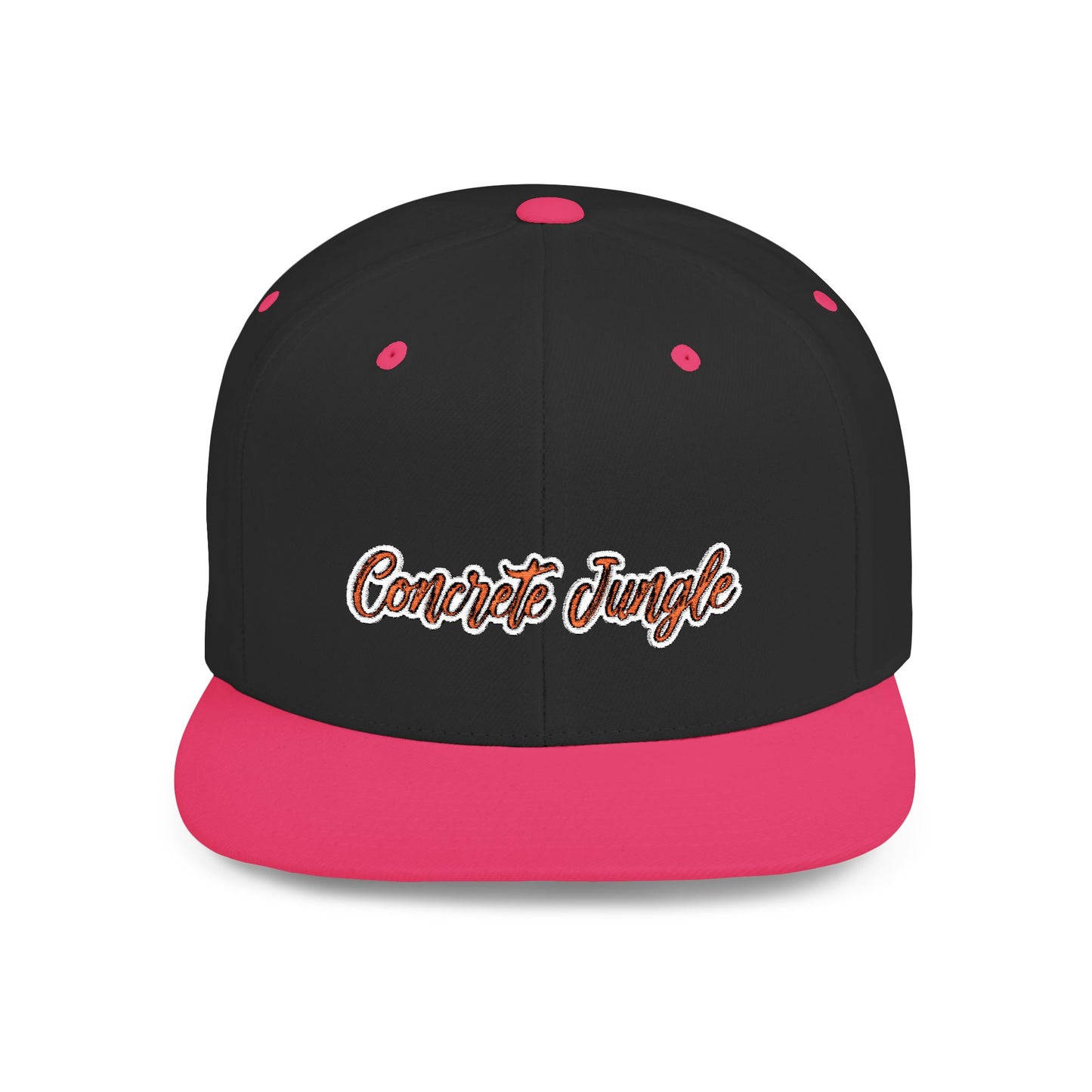 Text Concreat Jungle Flat Bill Snapback – Lightweight, Custom Fit, Premium Quality
