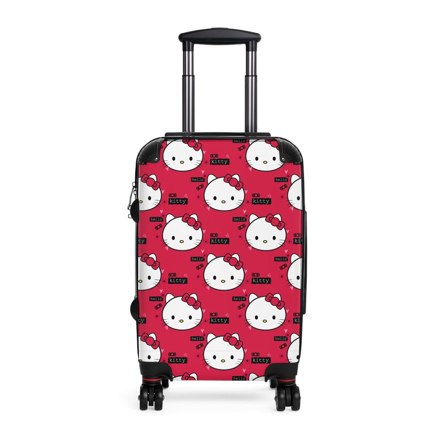 Abstract Kitty Pattern Art Carry-On Suitcase - Stylish Luggage for Travelers