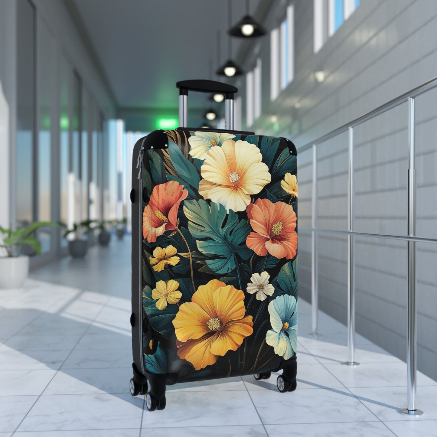 Nature Flowers Floral Animated Luau Art Carry-On Suitcase - Stylish Luggage for Travelers