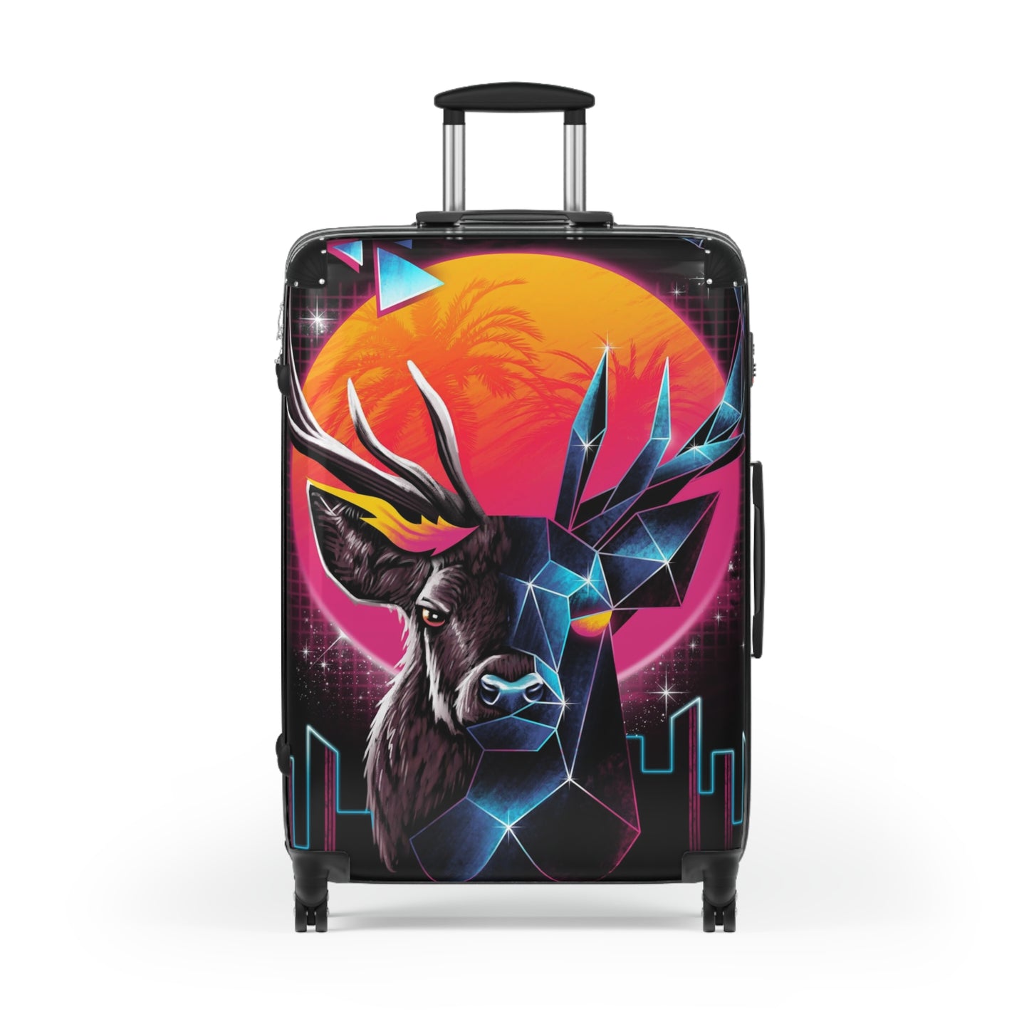 Abstract Deer Digital Art Carry-On Suitcase - Stylish Luggage for Travelers