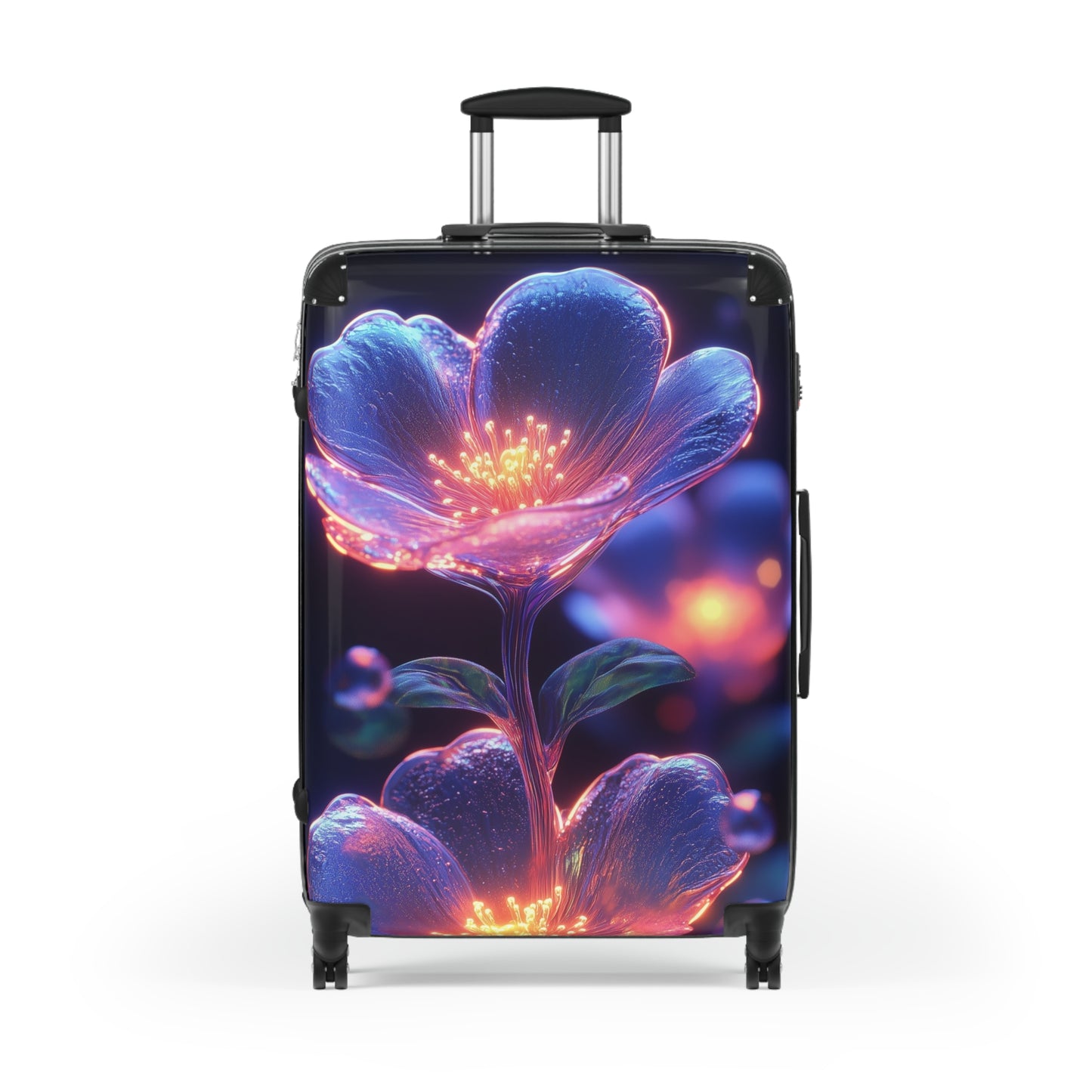 Nature Flowers Floral Glowing Art Carry-On Suitcase - Stylish Luggage for Travelers