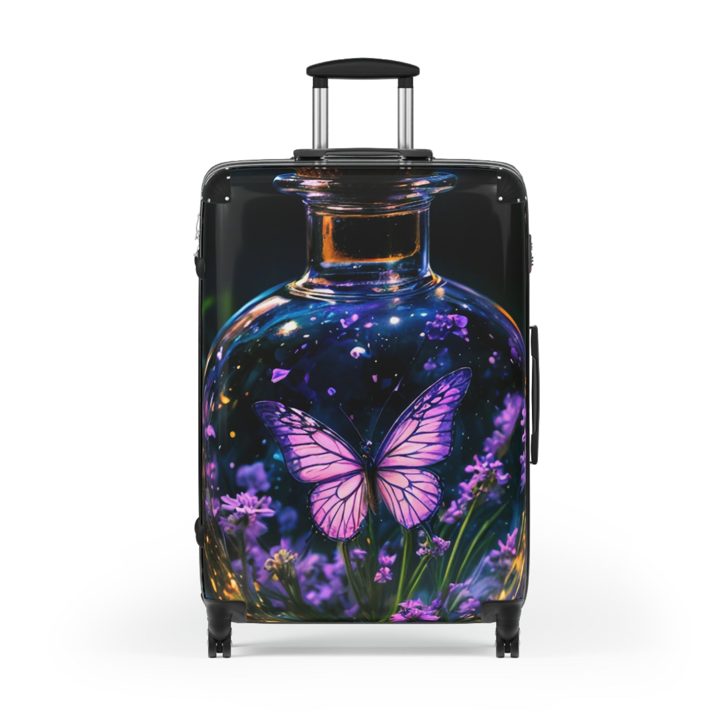 Nature Butterflies Glass Bottle Art Carry-On Suitcase - Stylish Luggage for Travelers