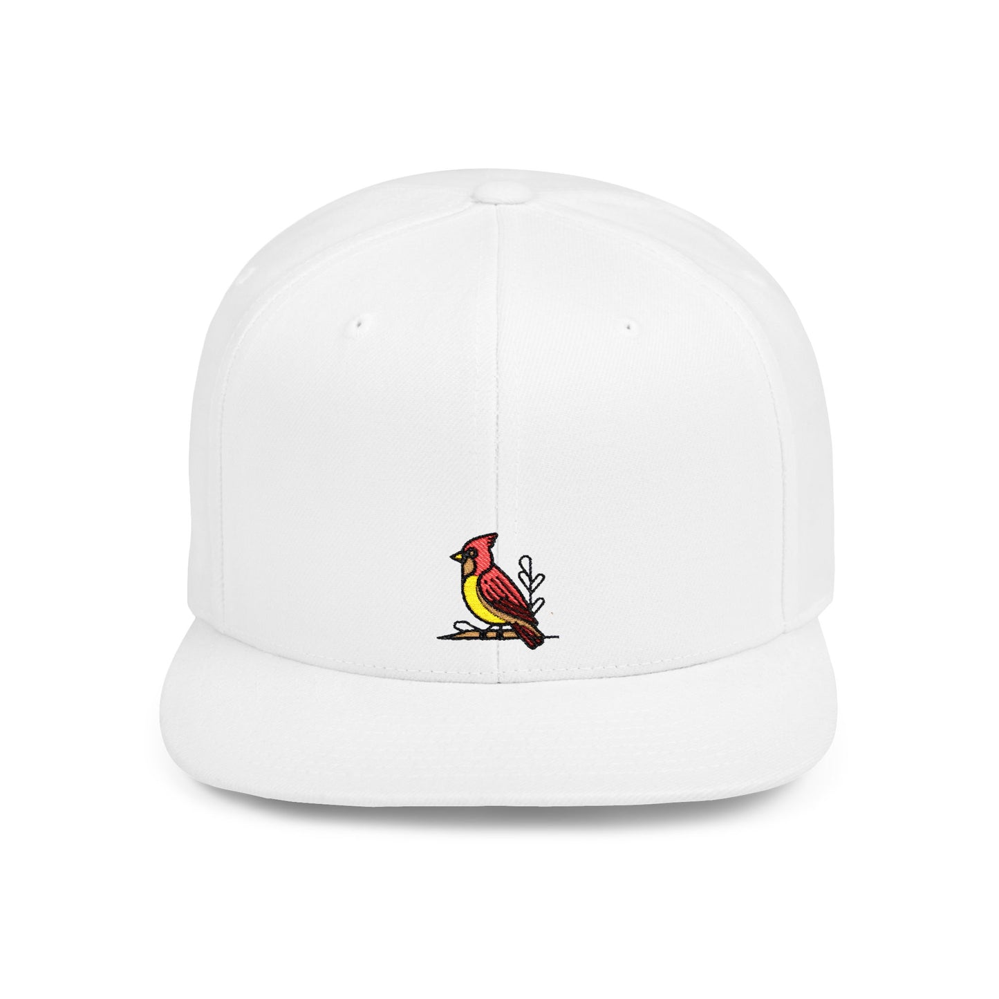 Icons Embroidered Red Bird Flat Bill Snapback – Lightweight, Custom Fit, Premium Quality