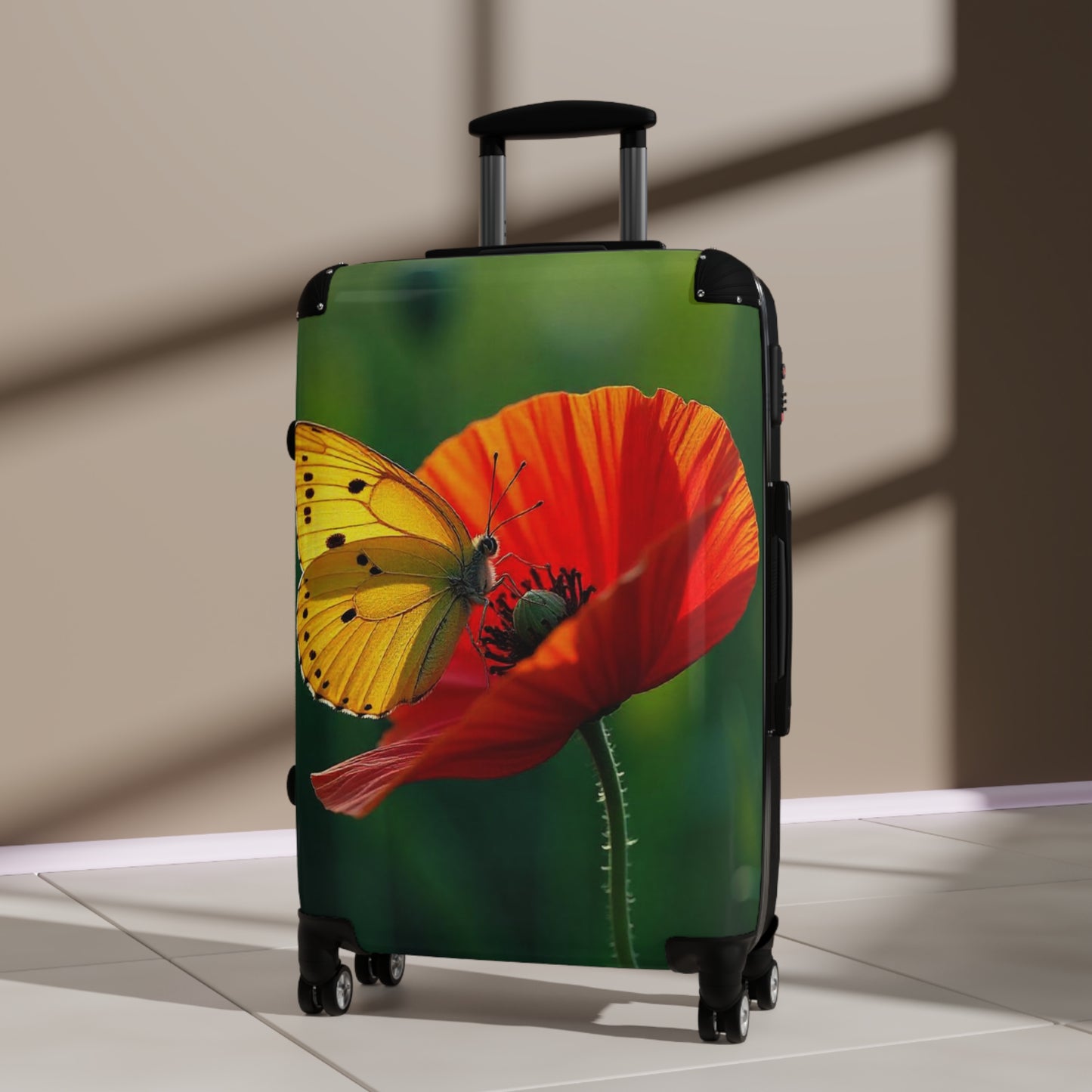 Nature Butterflies Floral On Flowers Art Carry-On Suitcase - Stylish Luggage for Travelers