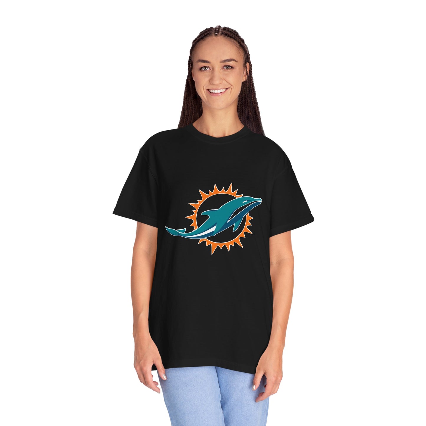 Miami Dolphins Football Merchandise Garment-Dyed T-Shirt – Premium Cotton Tee for Customization
