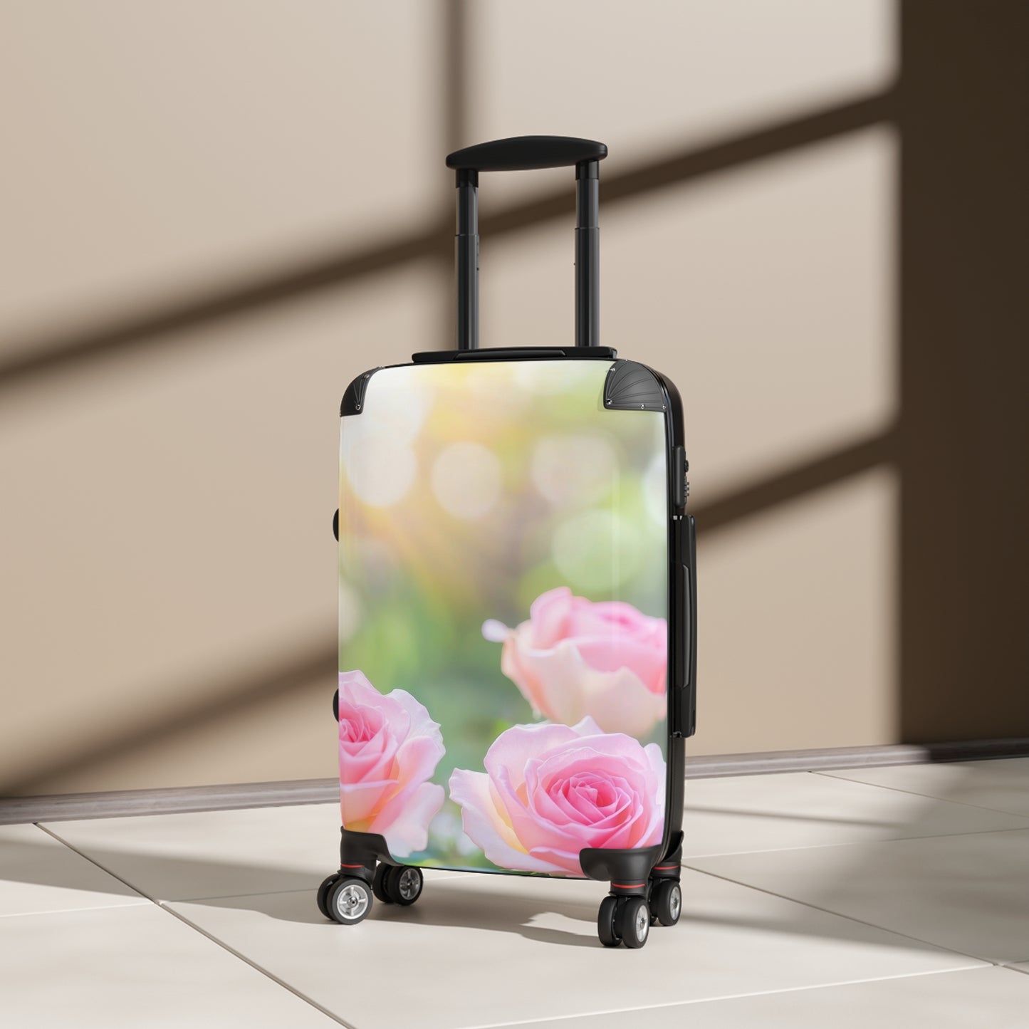 Nature Flowers Beautiful Pink Floral Art Carry-On Suitcase - Stylish Luggage for Travelers