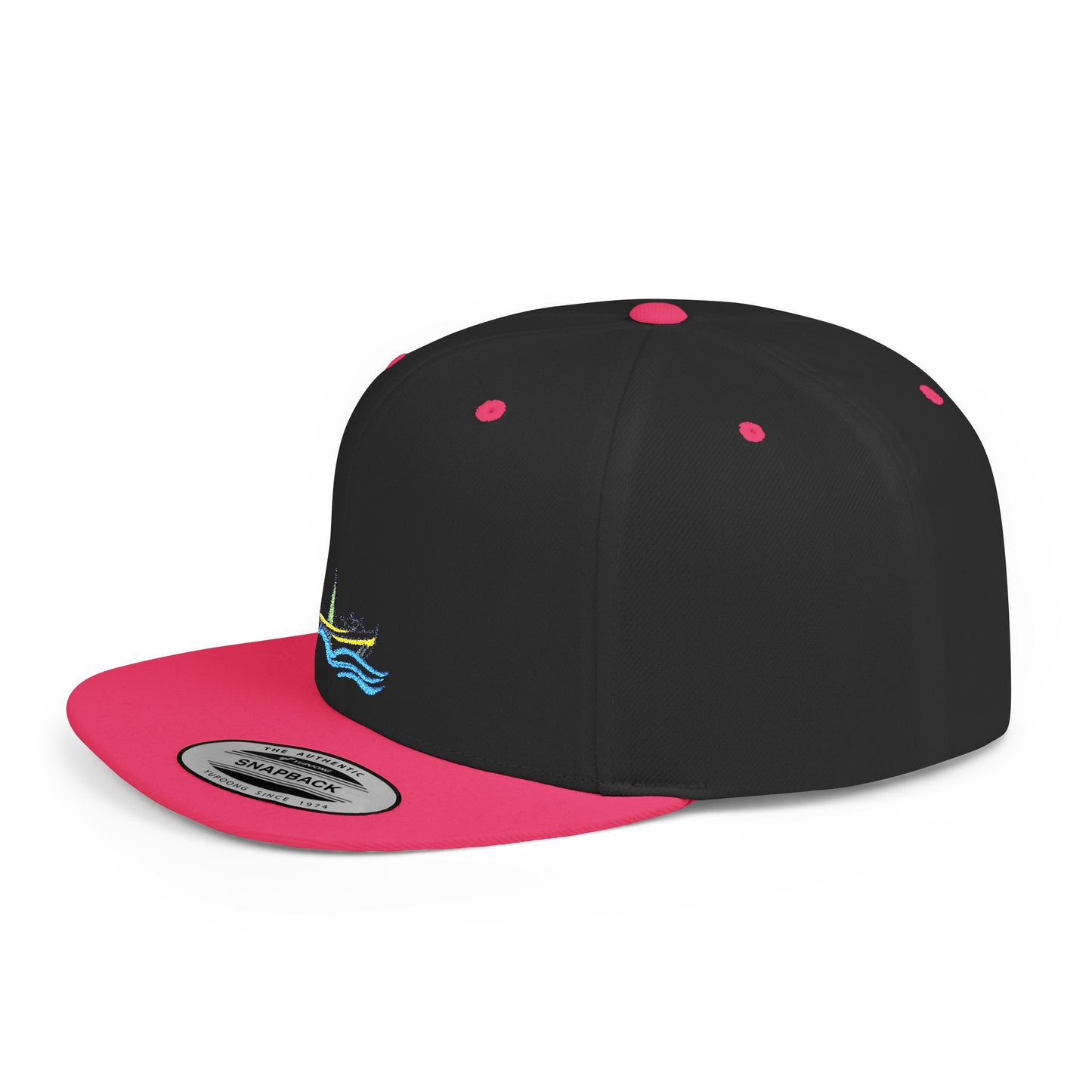Icons Embroidered Boat Flat Bill Snapback – Lightweight, Custom Fit, Premium Quality