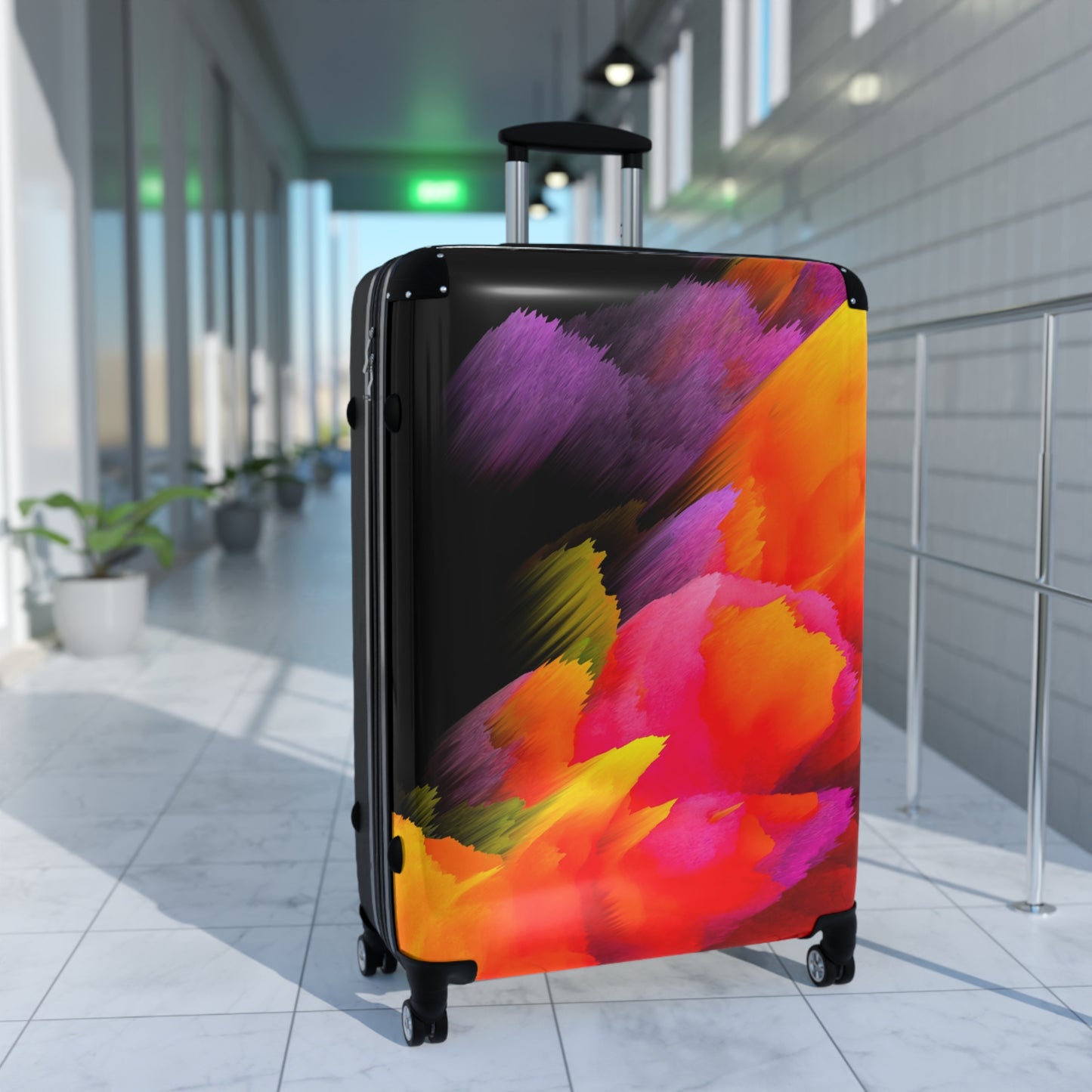 Abstract Colorful Dispersion Art Carry-On Suitcase - Stylish Luggage for Travelers