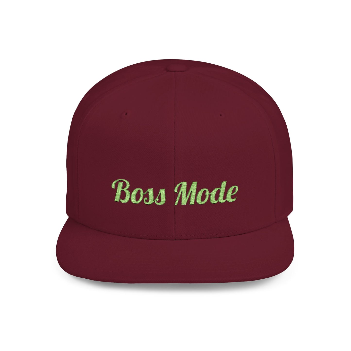 Text Boss Mode Flat Bill Snapback – Lightweight, Custom Fit, Premium Quality