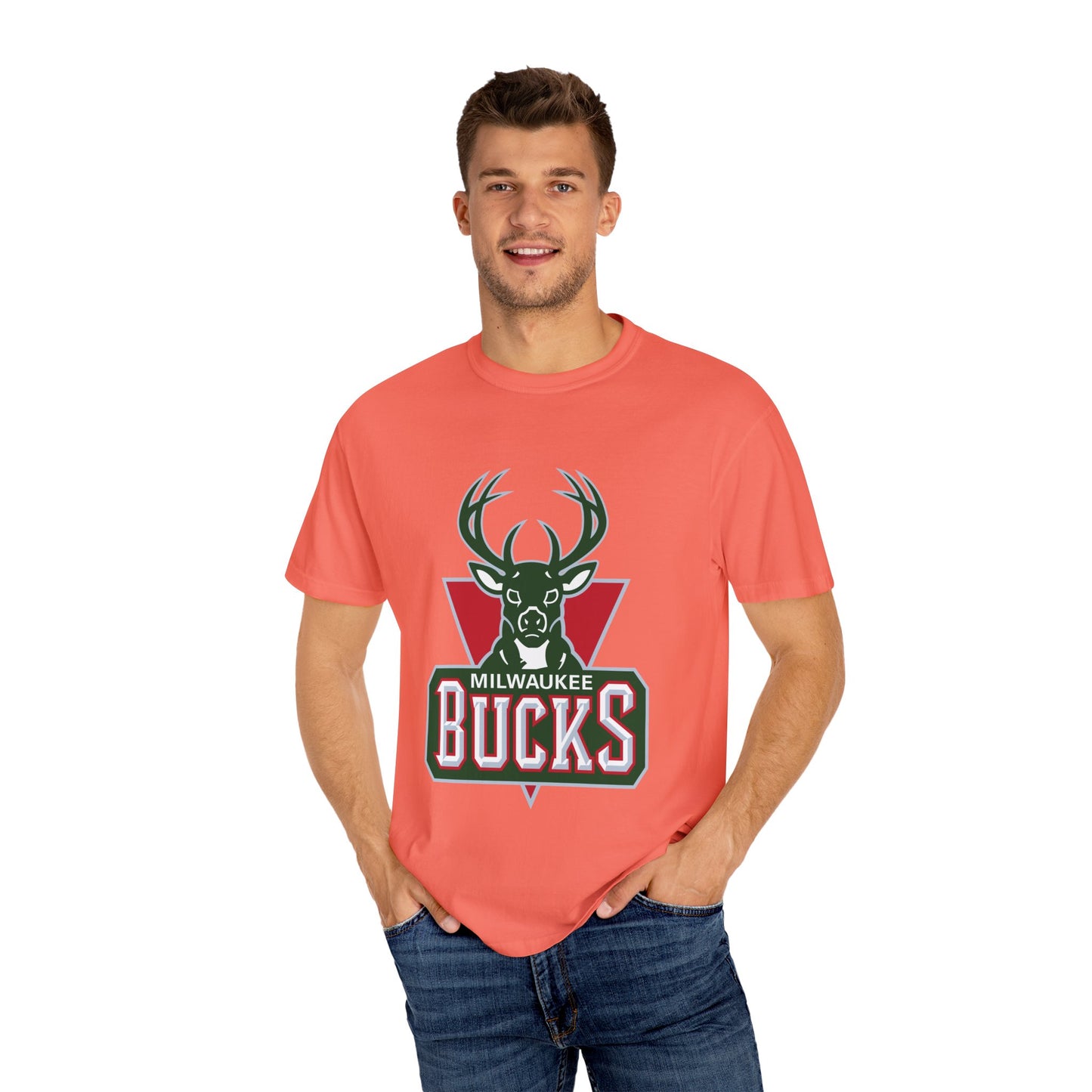 Milwaukee Bucks Strong Garment-Dyed T-Shirt – Premium Cotton Tee for Customization