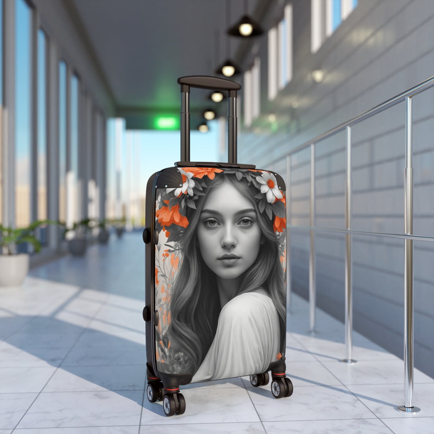 Nature Flowers Floral Woman In Flower Art Carry-On Suitcase - Stylish Luggage for Travelers