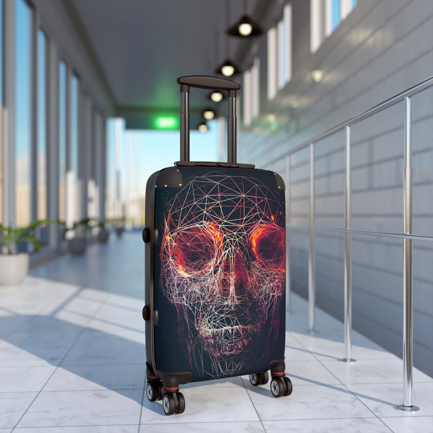 Abstract Skull Art Carry-On Suitcase - Stylish Luggage for Travelers