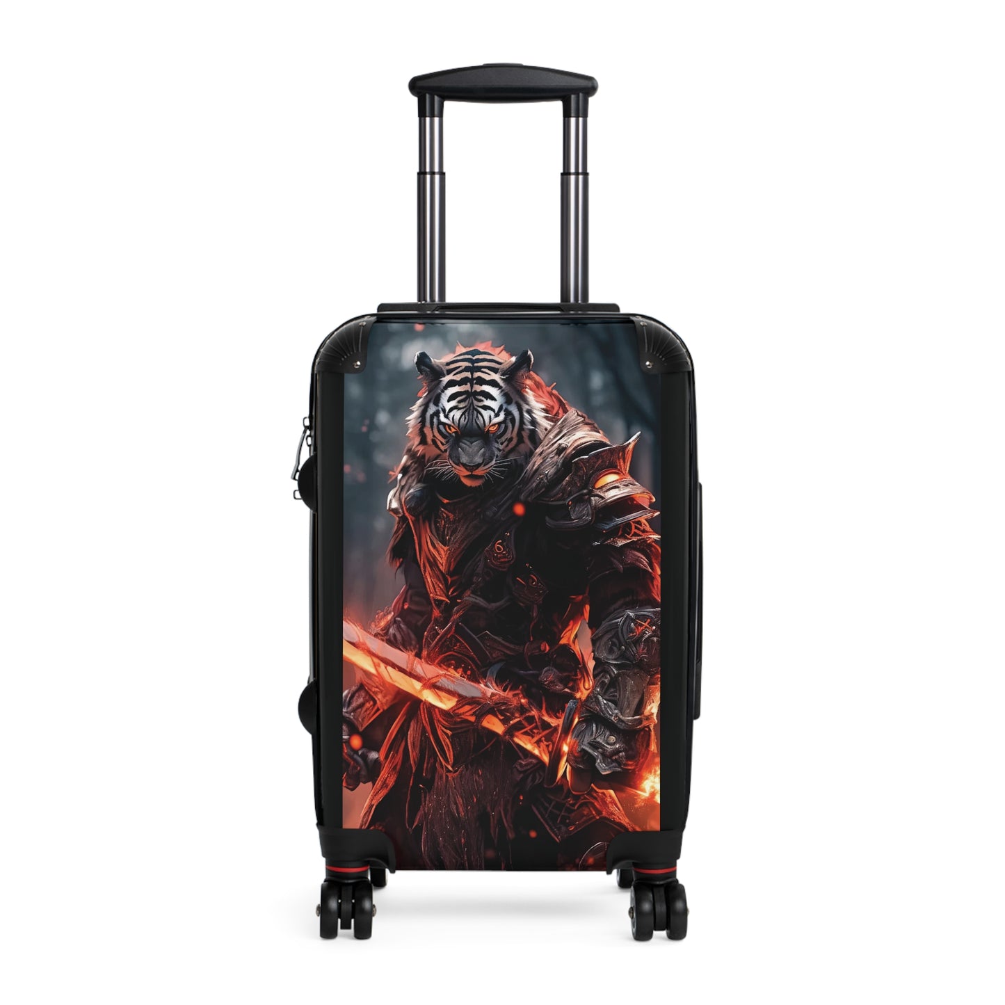 Art Tiger Warrior Fire Carry-On Suitcase - Stylish Luggage for Travelers