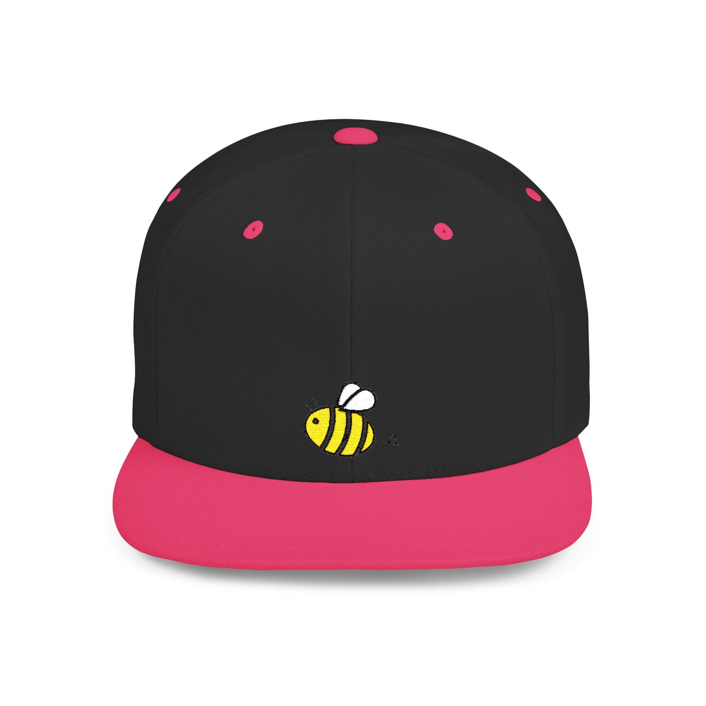 Icons Embroidered Bee Flat Bill Snapback – Lightweight, Custom Fit, Premium Quality