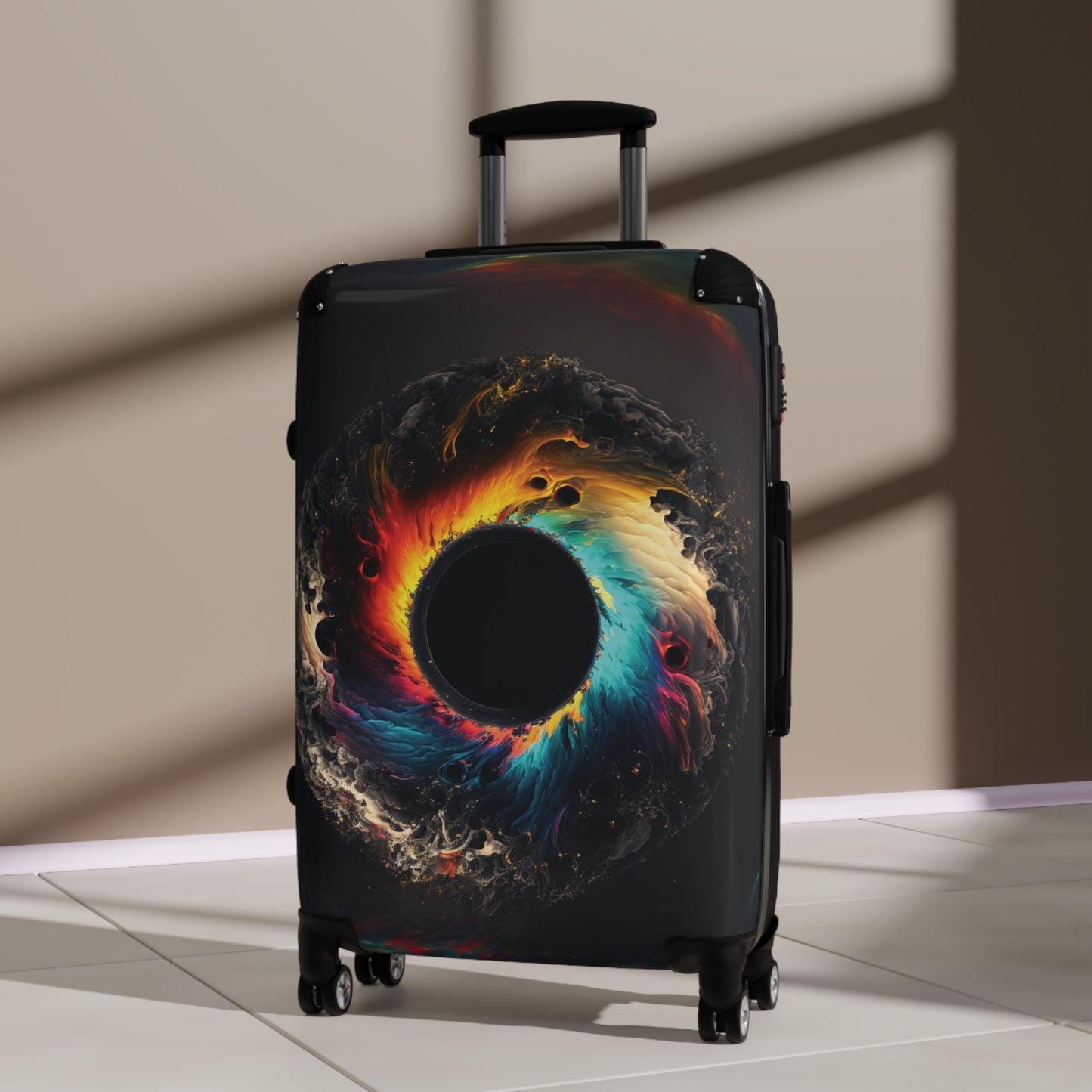 Abstract Colorful AI Carry-On Suitcase - Stylish Luggage for Travelers