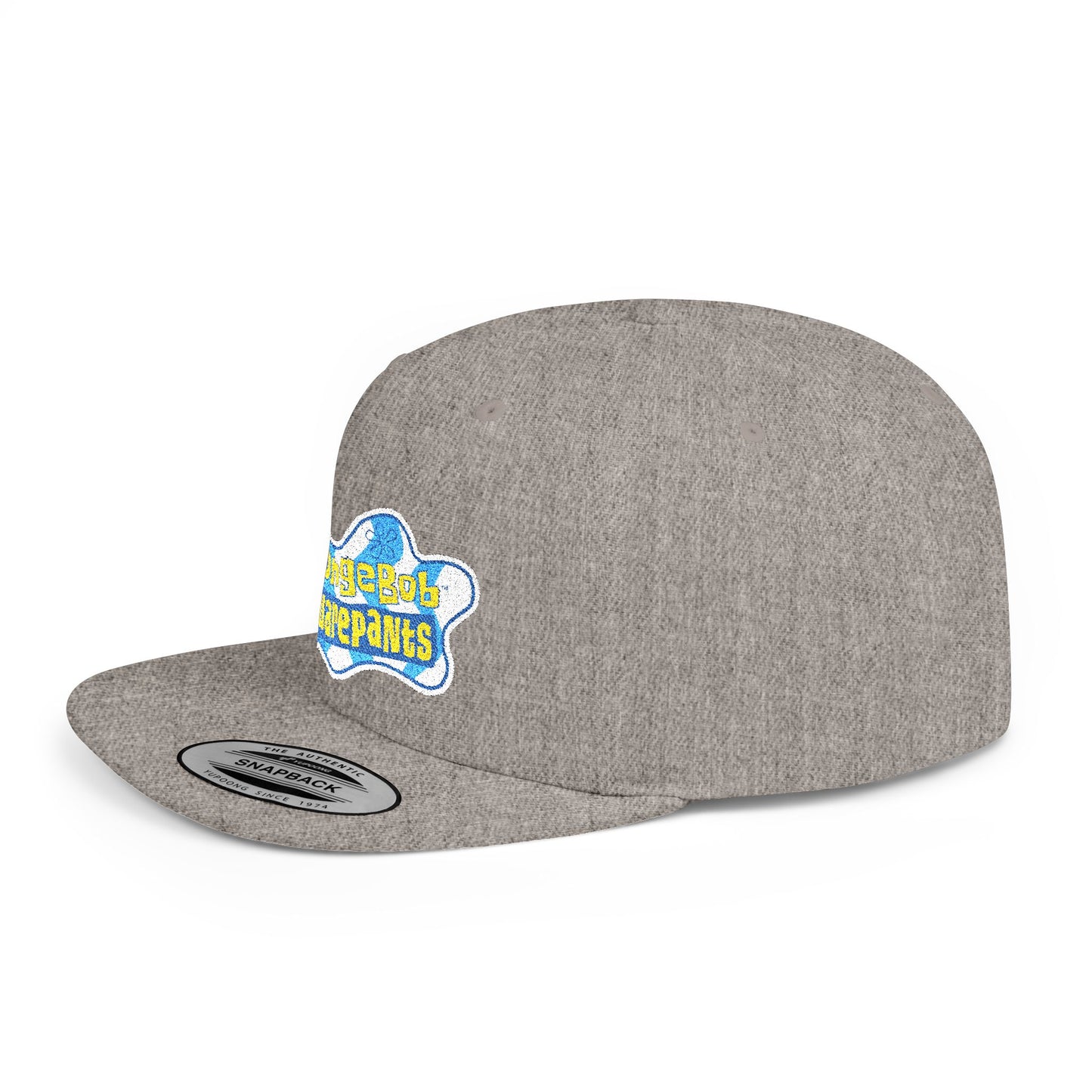 SpongeBob SquarePants Logo Flat Bill Snapback – Lightweight, Custom Fit, Premium Quality