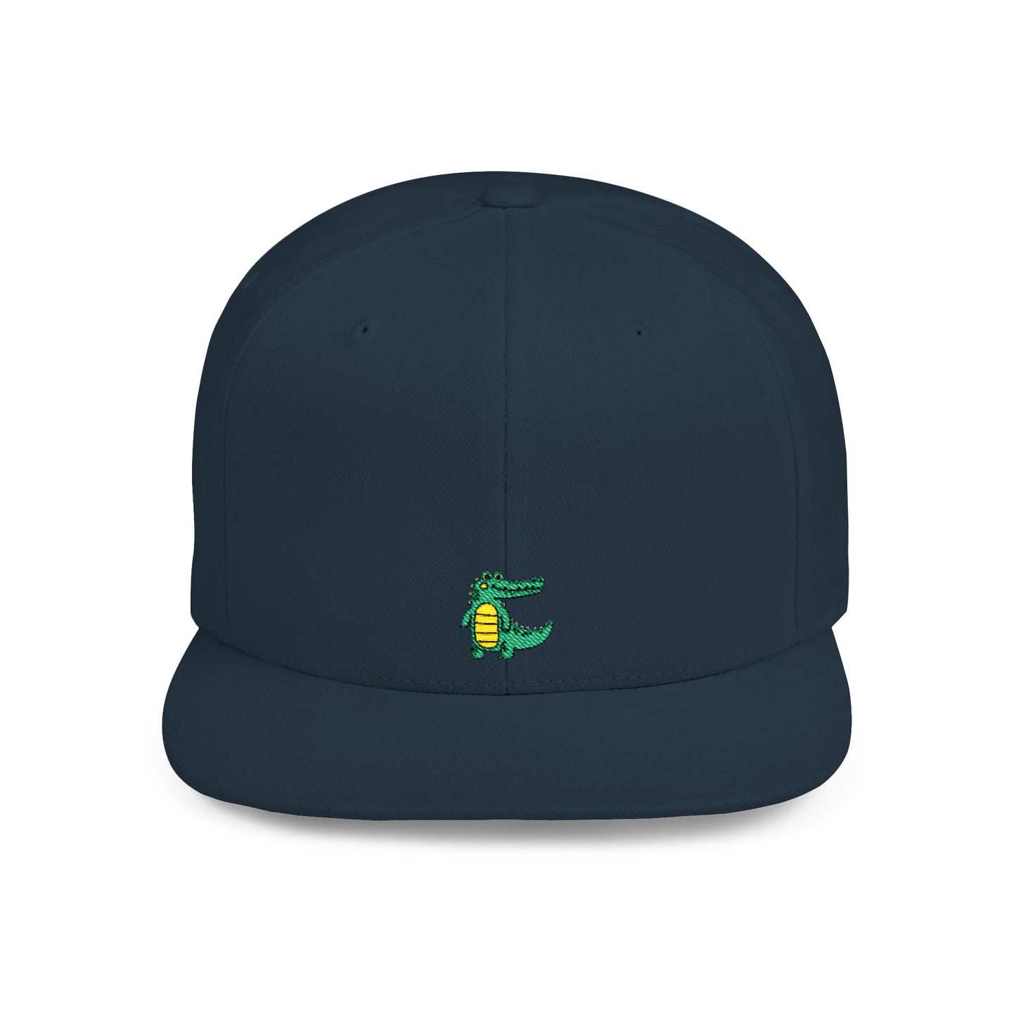 Icons Embroidered Crocodile 2 Flat Bill Snapback – Lightweight, Custom Fit, Premium Quality