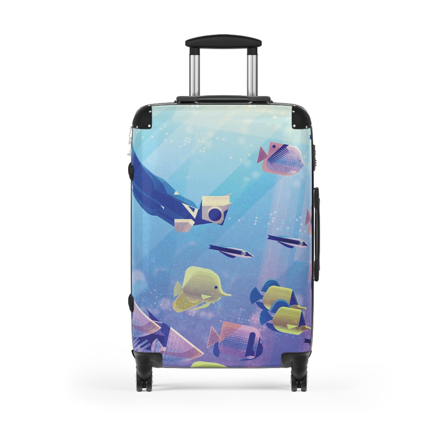 Abstract Underwater Fish Art Carry-On Suitcase - Stylish Luggage for Travelers