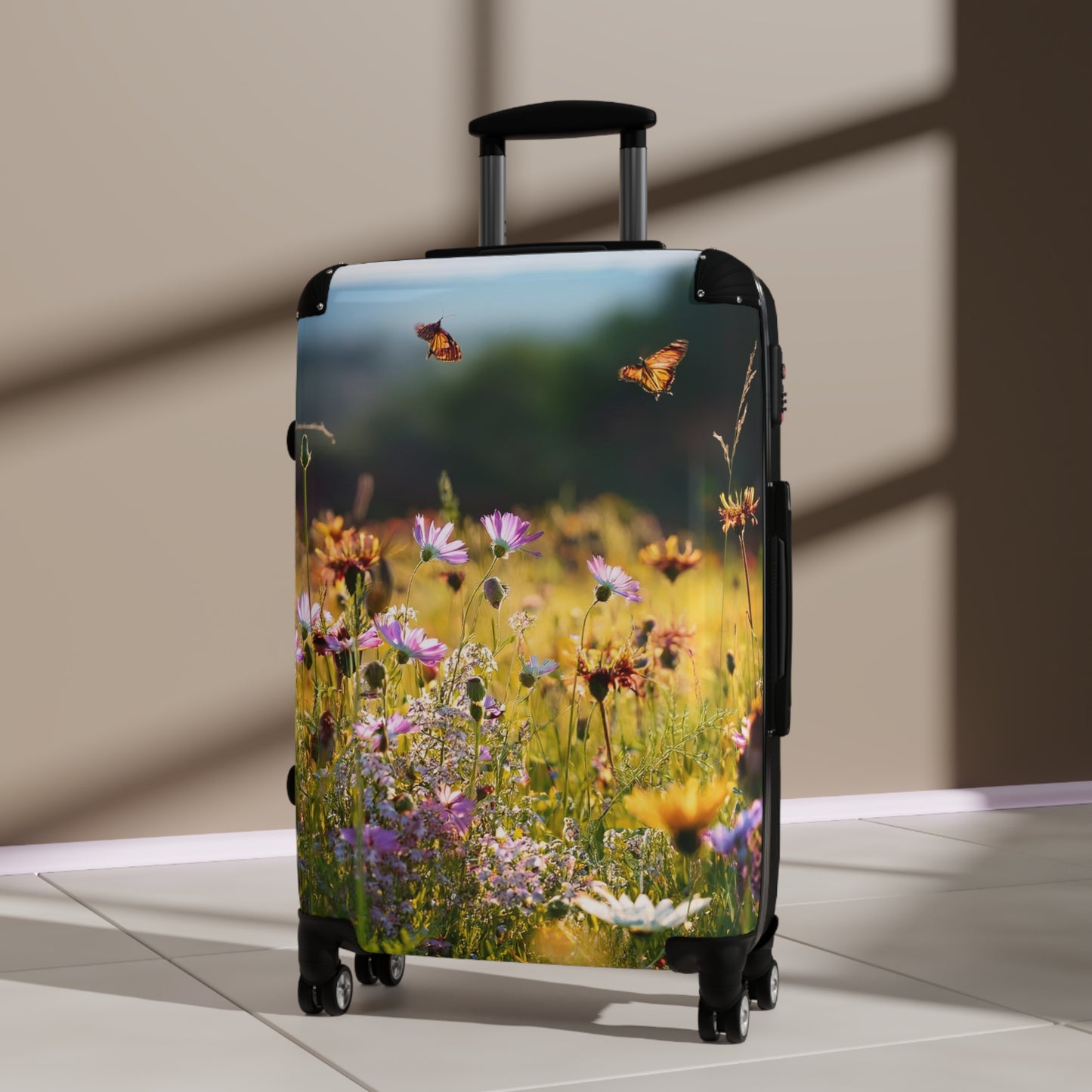 Nature Butterflies In a Field Art Carry-On Suitcase - Stylish Luggage for Travelers