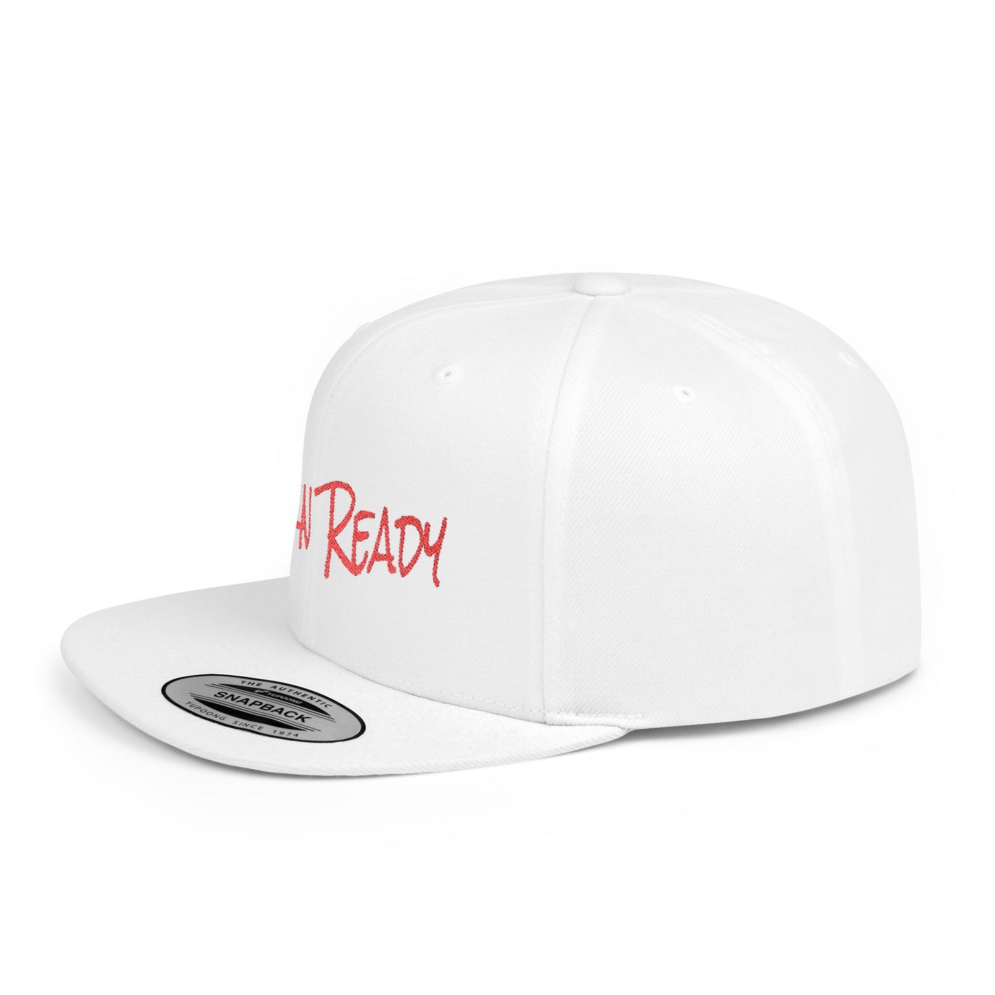 Text Born Ready Flat Bill Snapback – Lightweight, Custom Fit, Premium Quality
