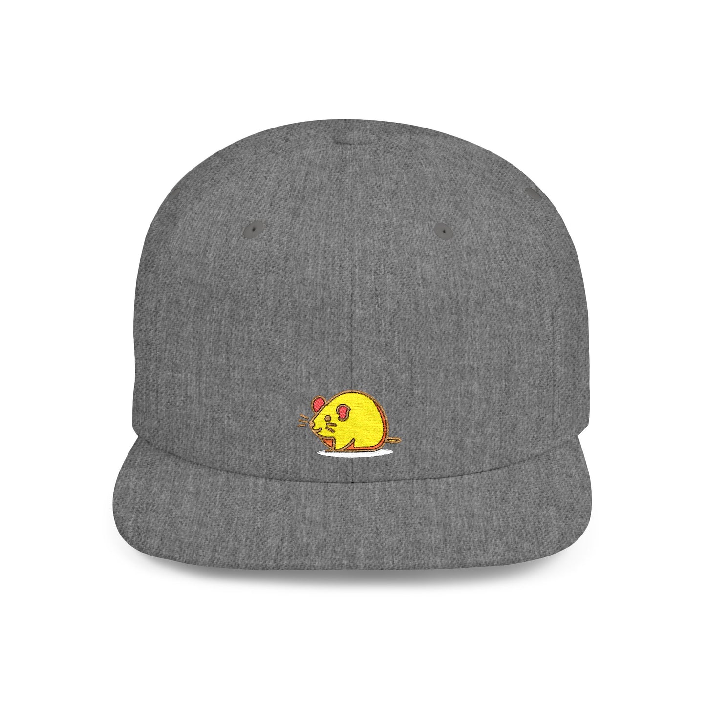 Icons Embroidered Yellow Mouse Flat Bill Snapback – Lightweight, Custom Fit, Premium Quality