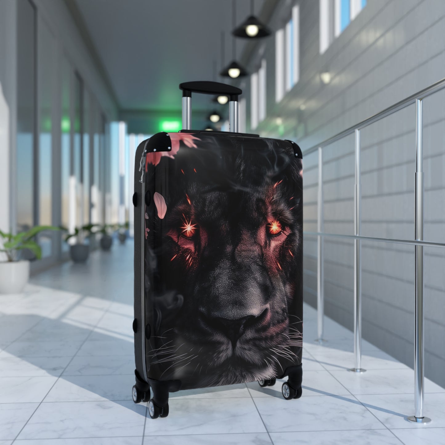 Animals Lion Sakura Smoke Carry-On Suitcase - Stylish Luggage for Travelers