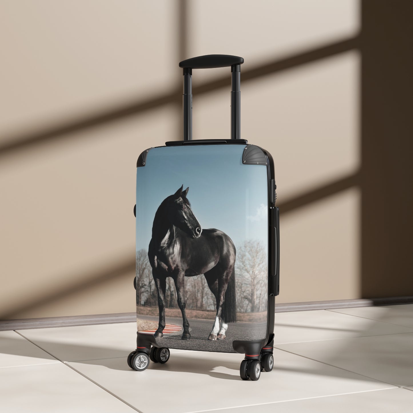 Animals Black Horse Carry-On Suitcase - Stylish Luggage for Travelers