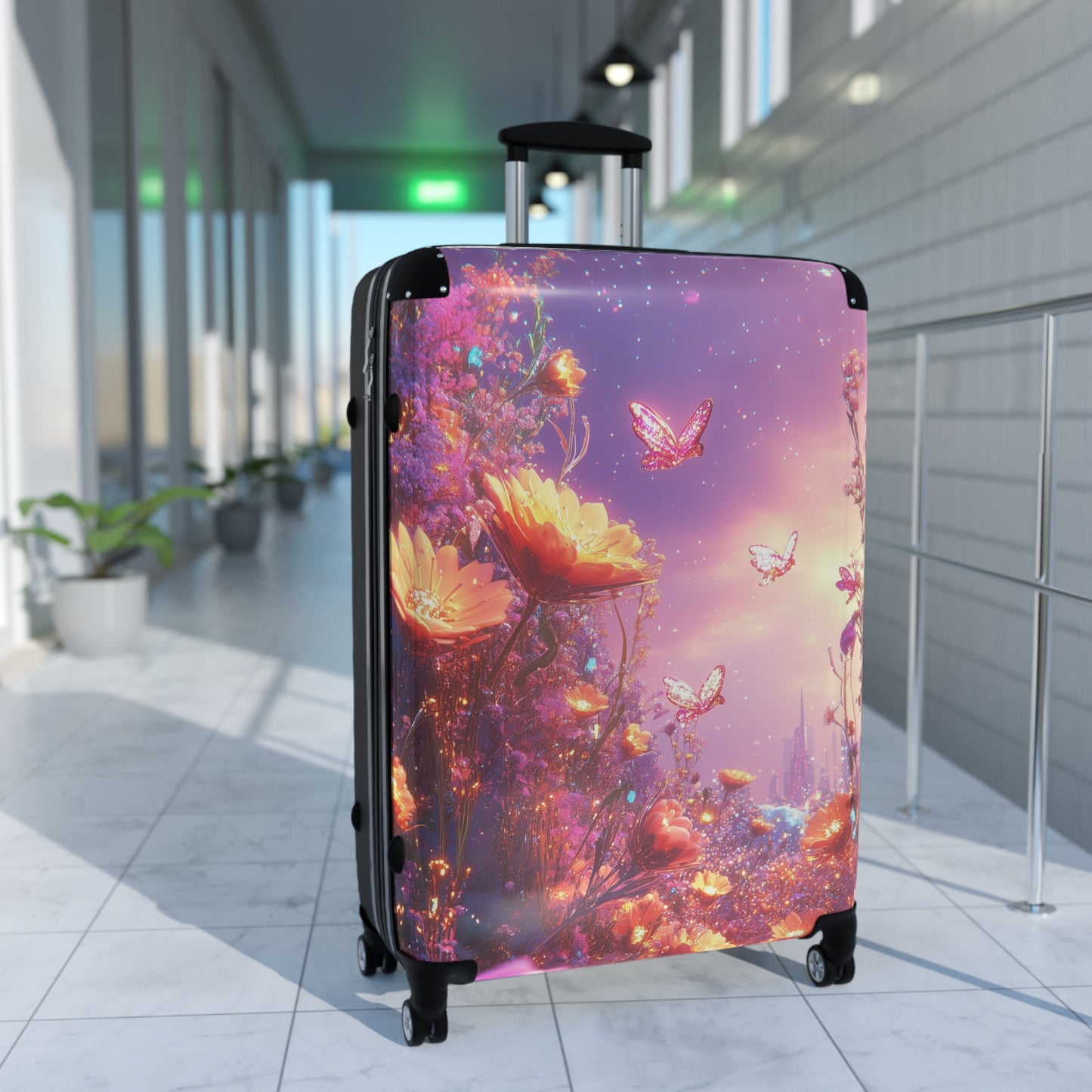 Nature Flowers Floral Starry Sky Art Carry-On Suitcase - Stylish Luggage for Travelers