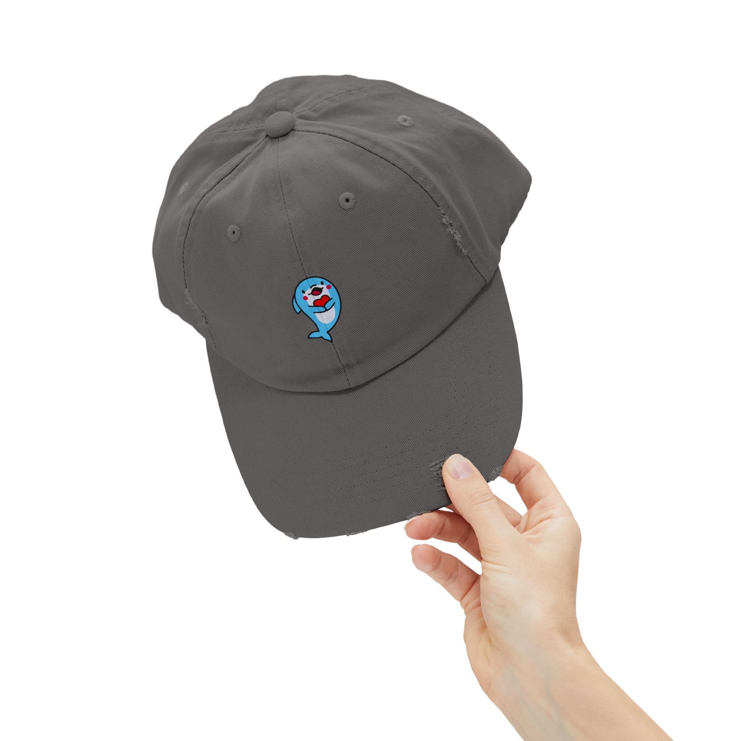 Dolphin Vintage Distressed Dad Hat Unisex Adjustable Cotton Twill Baseball Cap for Casual Everyday Wear