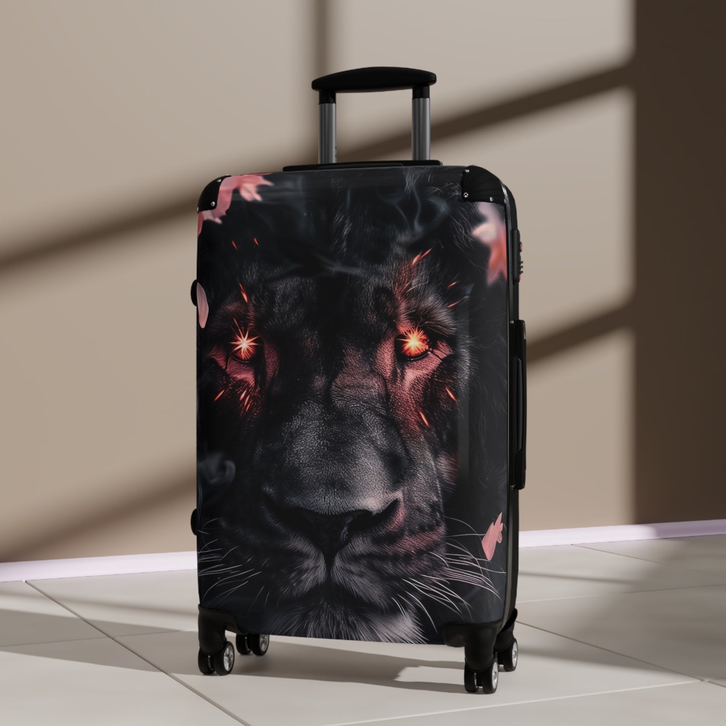 Animals Lion Sakura Smoke Carry-On Suitcase - Stylish Luggage for Travelers