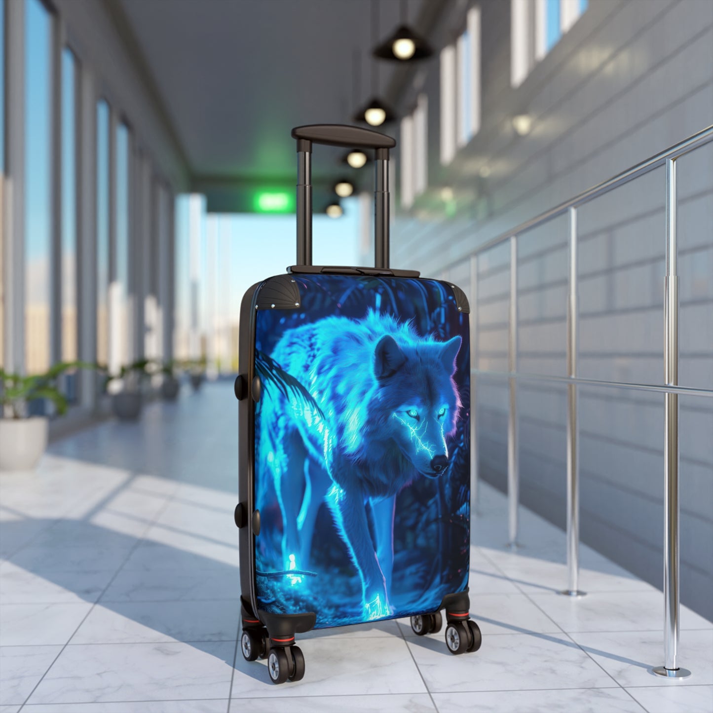 Animals Wolf Glowing Art Carry-On Suitcase - Stylish Luggage for Travelers