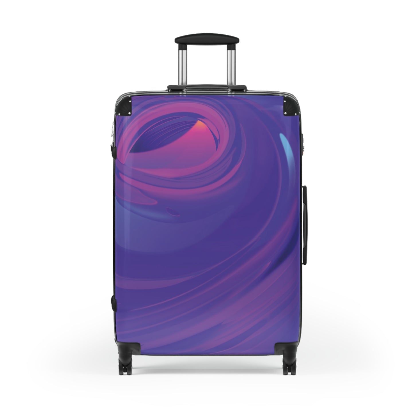 Abstract Purple Carry-On Suitcase - Stylish Luggage for Travelers