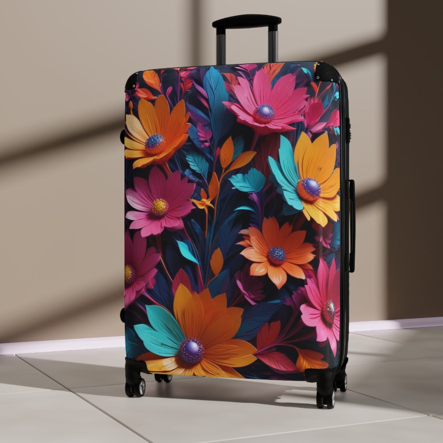 Nature Flowers Floral Colorful Art Carry-On Suitcase - Stylish Luggage for Travelers