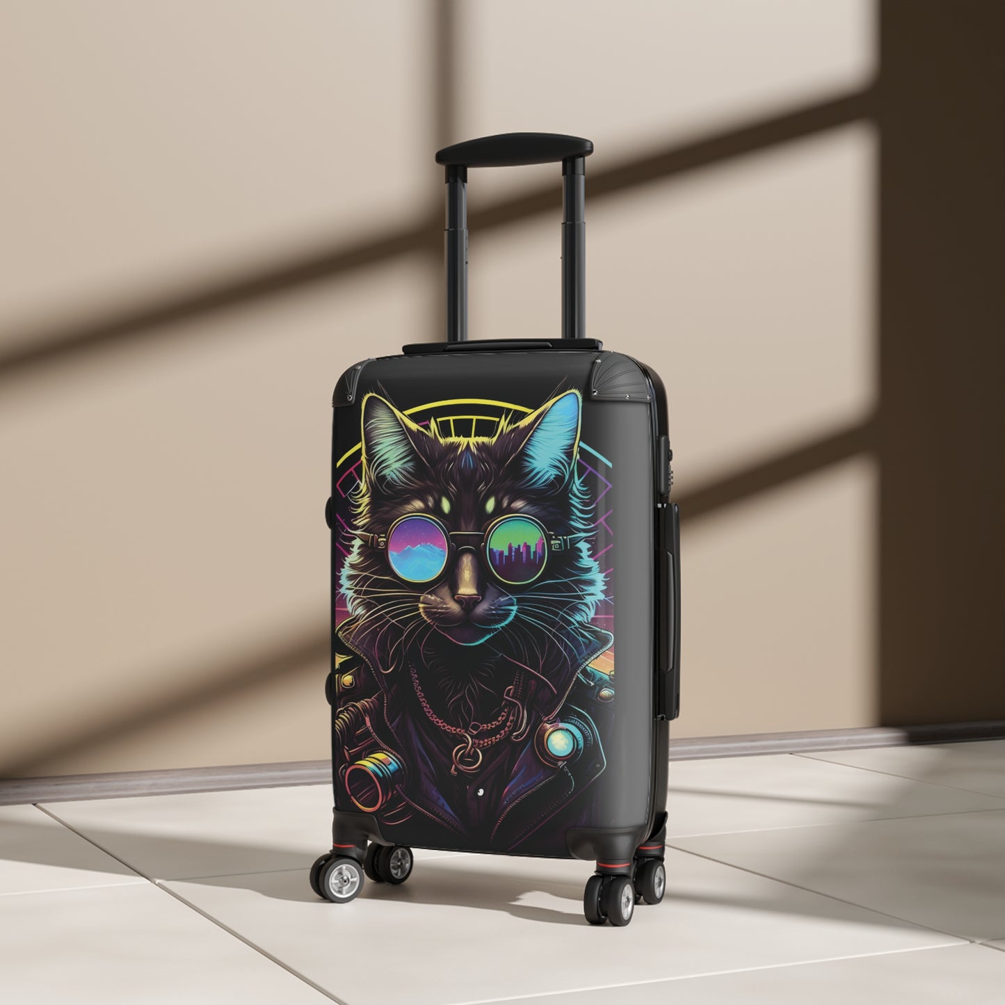 Art Cat Midjourney Carry-On Suitcase - Stylish Luggage for Travelers