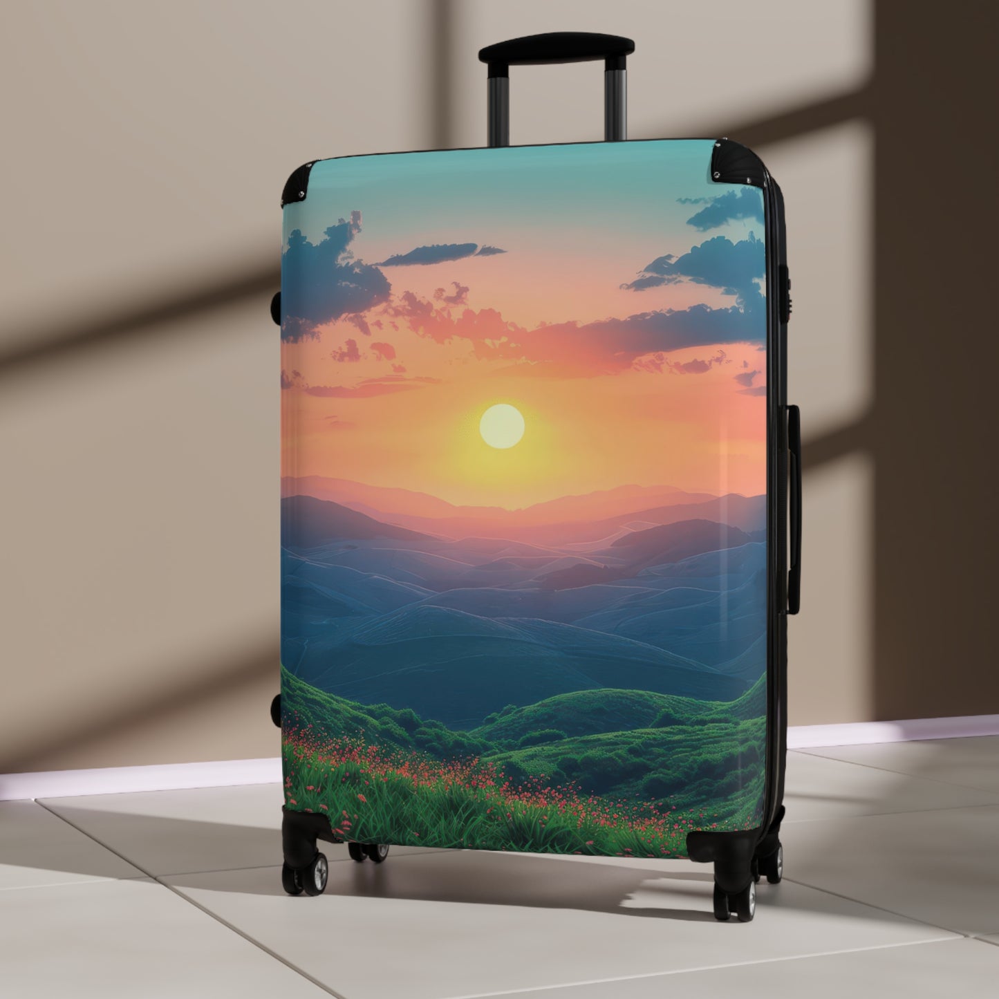 Nature Sunset Serene Art Carry-On Suitcase - Stylish Luggage for Travelers
