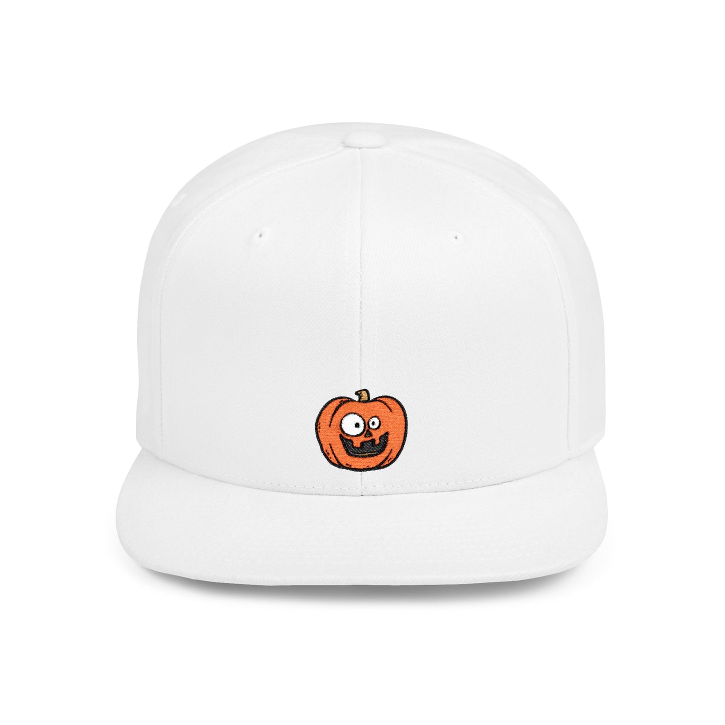 Icons Embroidered Pumpkin Yellow Flat Bill Snapback – Lightweight, Custom Fit, Premium Quality